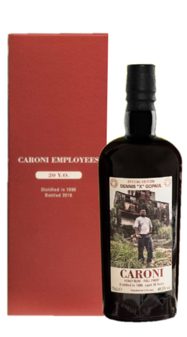 Rum Full Proof 'Employees Dennis X Gopaul' Caroni - Velier 1998-2018
