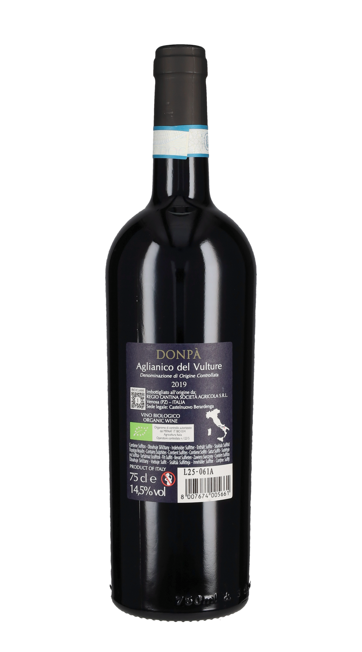 Aglianico del Vulture 'Donpà' Regio Cantina 2019