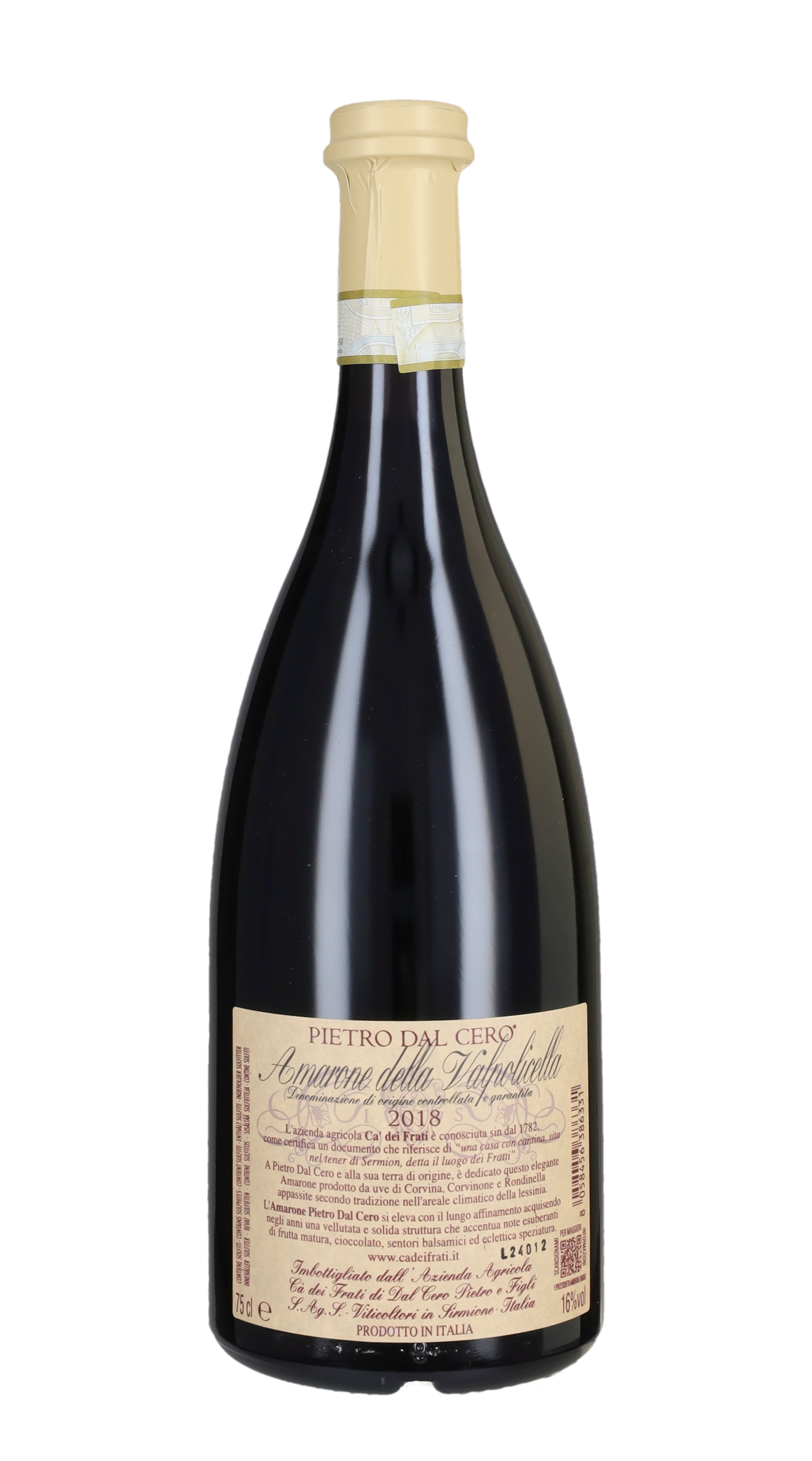 Amarone 'Pietro dal Cero' Ca' dei Frati 2018
