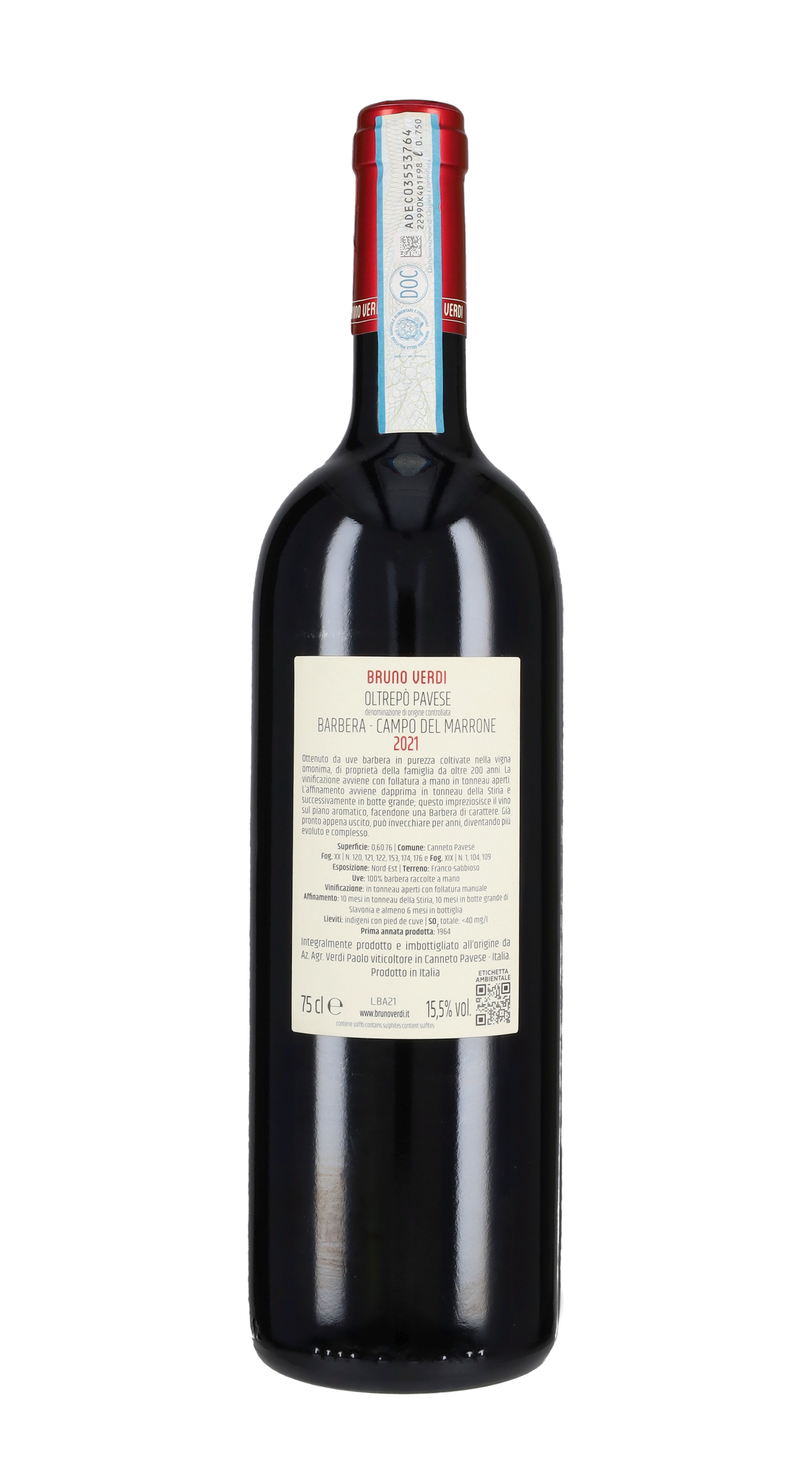 Barbera 'Campo del Marrone' Bruno Verdi 2021