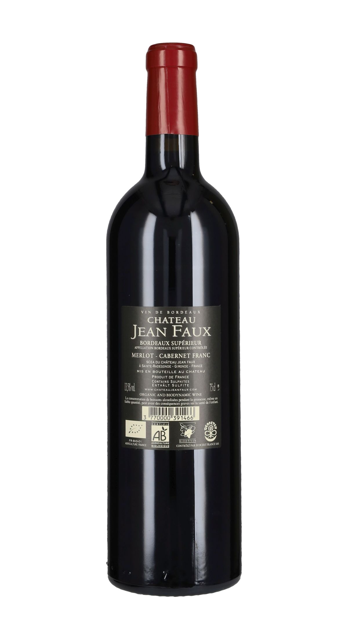 Bordeaux Rouge Superieur 'Les Sources' Chateau Jean Faux 2021