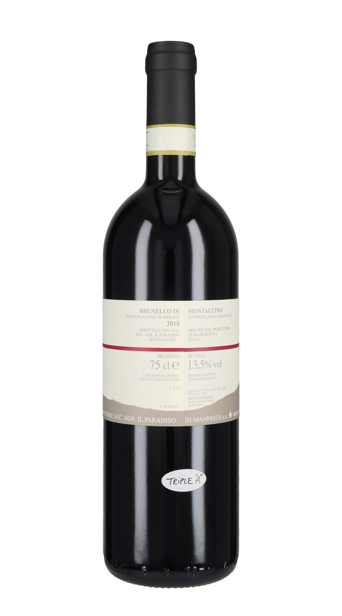 Brunello di Montalcino Il Paradiso di Manfredi 2018