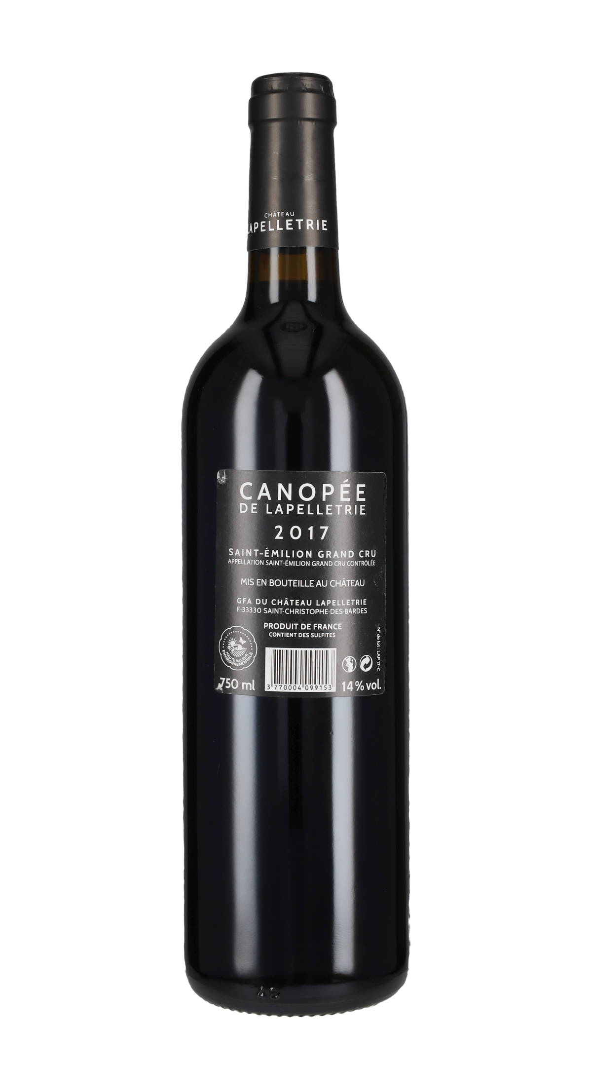 'Canopée de Lapelletrie' Château Lapelletrie 2017