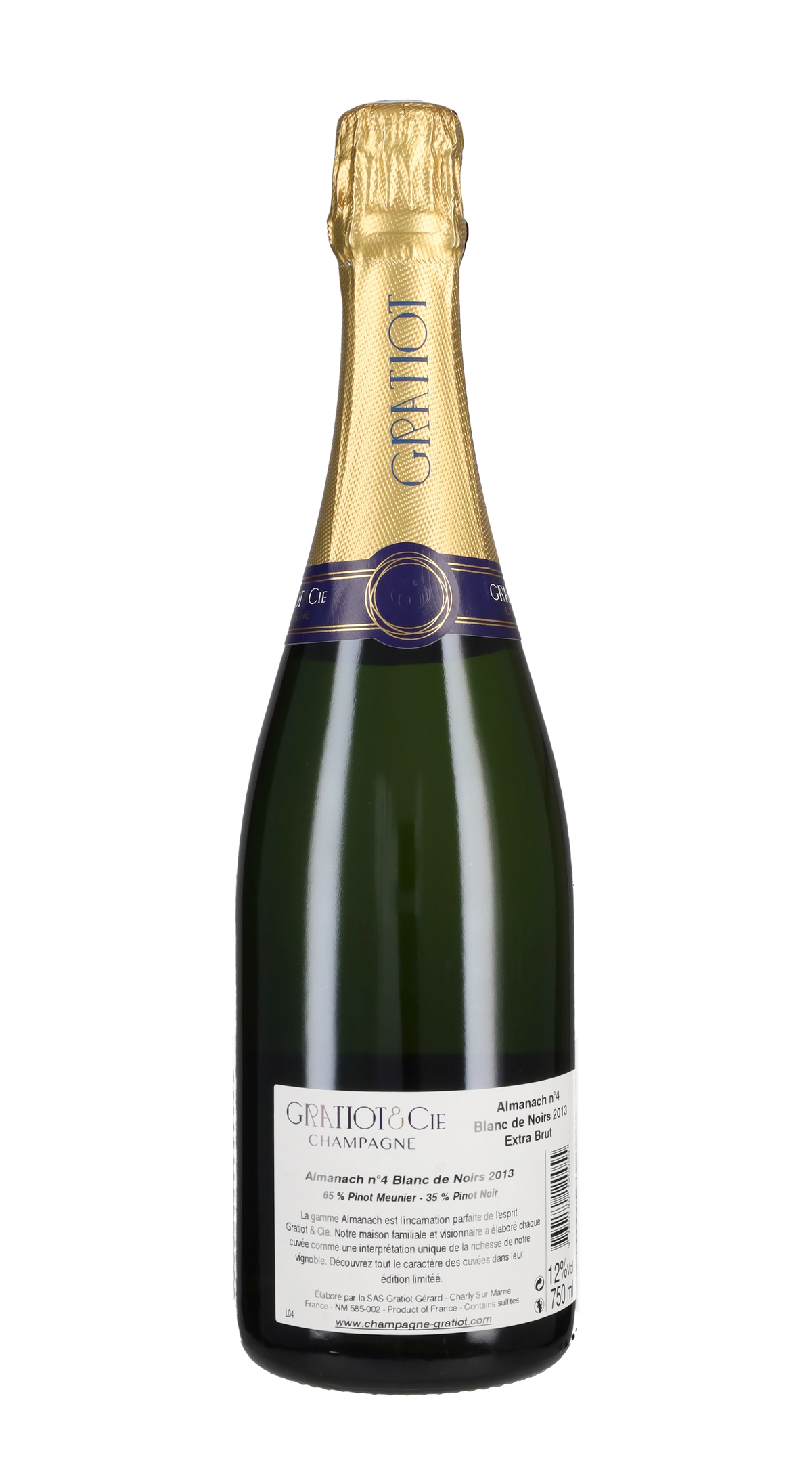 Champagne Extra Brut Blanc de Noirs 'Almanach n°4' Gratiot & Cie 2013