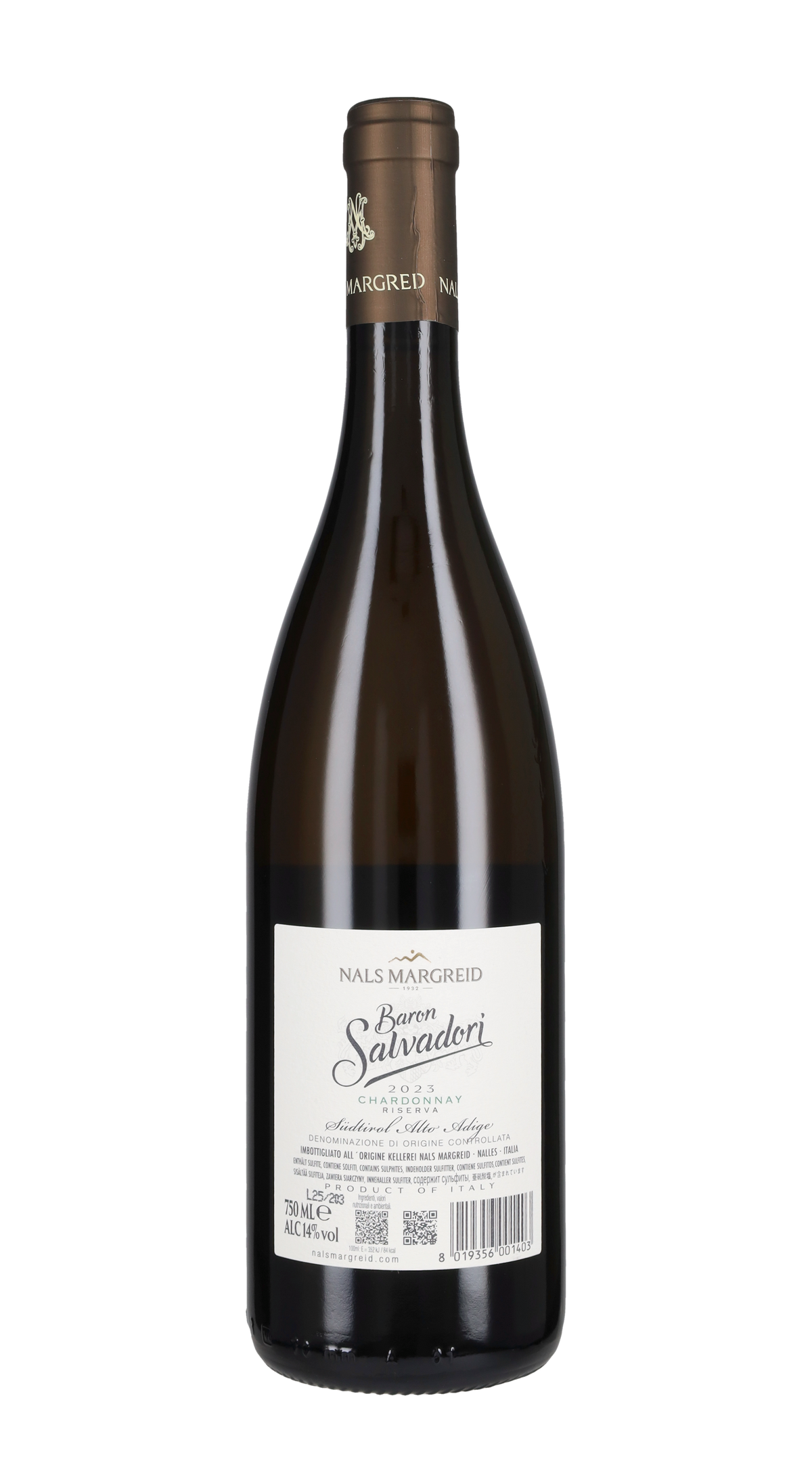 Chardonnay Riserva 'Baron Salvadori' Nals Margreid 2023