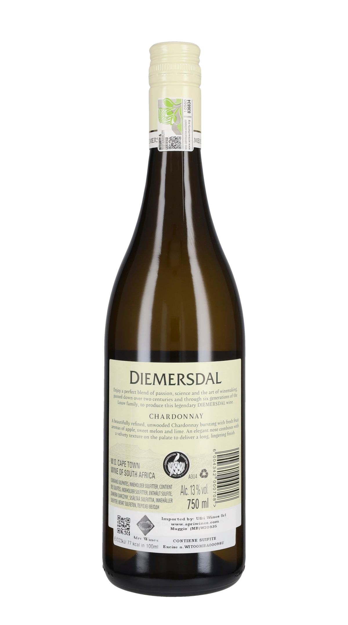Chardonnay 'Unwooded' Diemersdal 2025