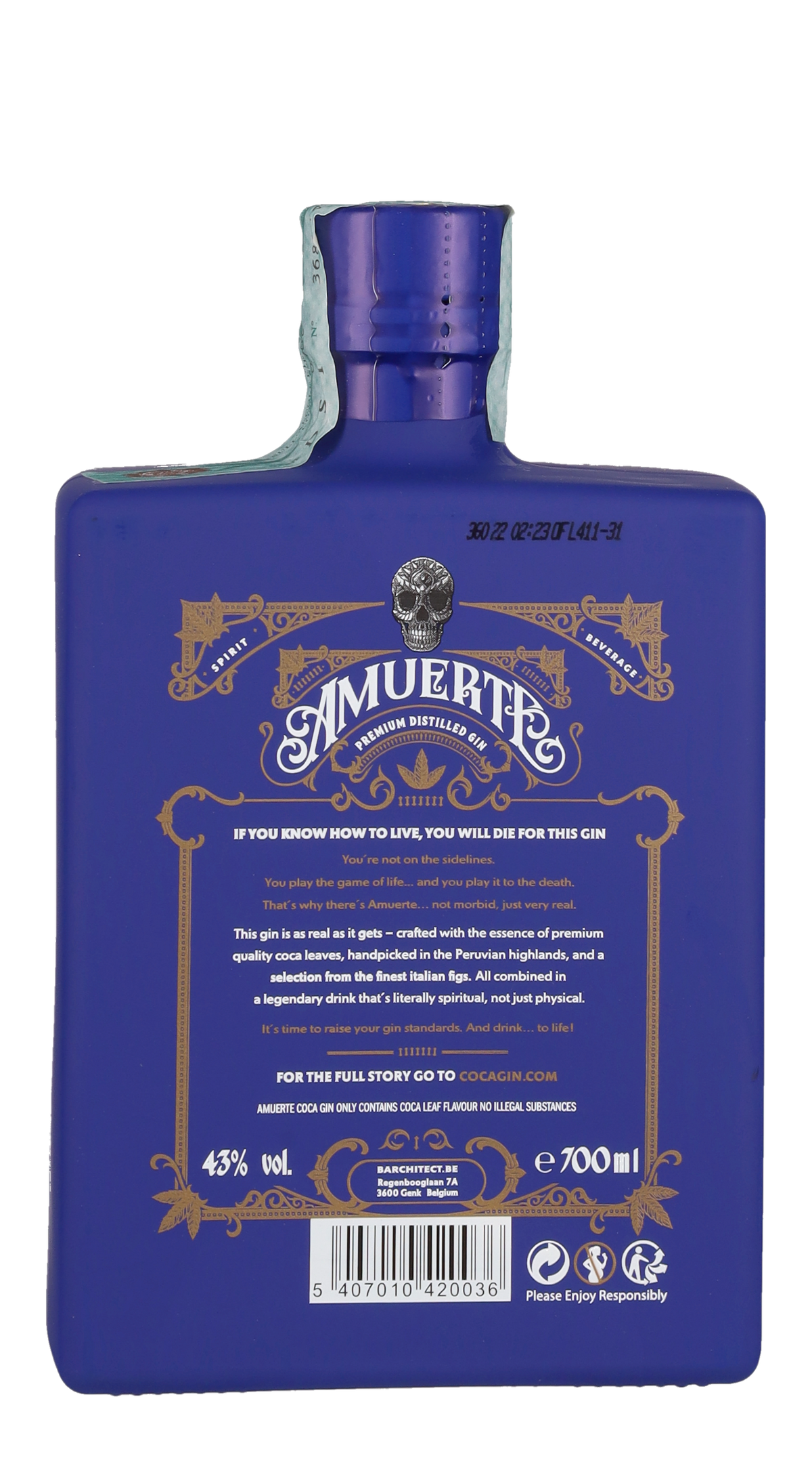 Gin 'Coca Leaf Blue' Amuerte