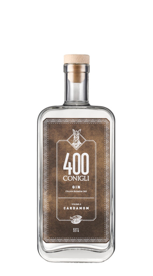 Gin Dry Italian Premium 'Cardamom' 400 Conigli - 50cl