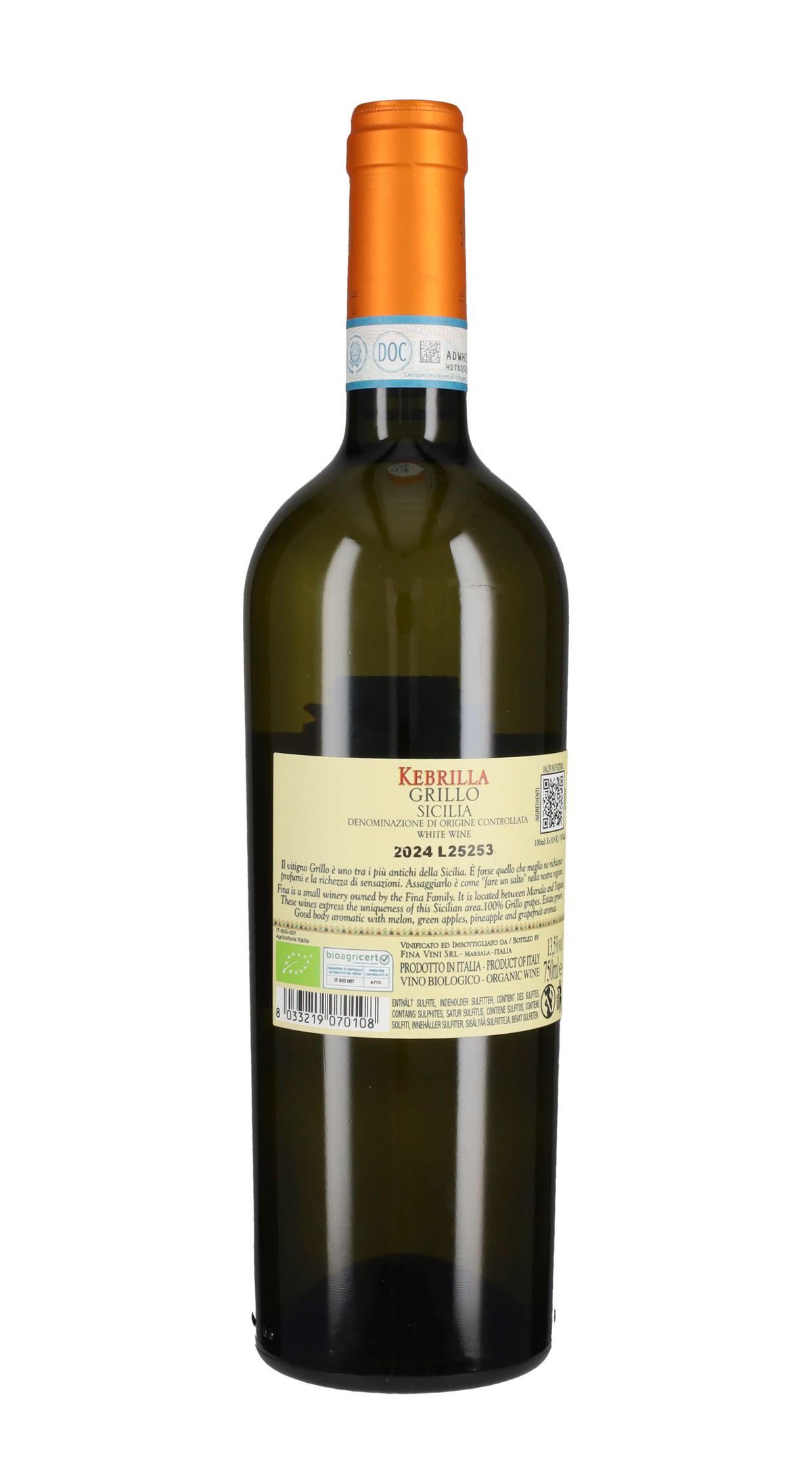 Grillo 'Kebrilla' Cantine Fina 2025