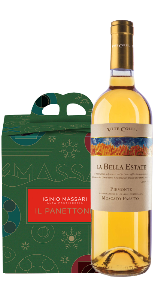 Il Panettone Iginio Massari Alta Pasticceria et Moscato Passito 'La Bella Estate' Vite Colte