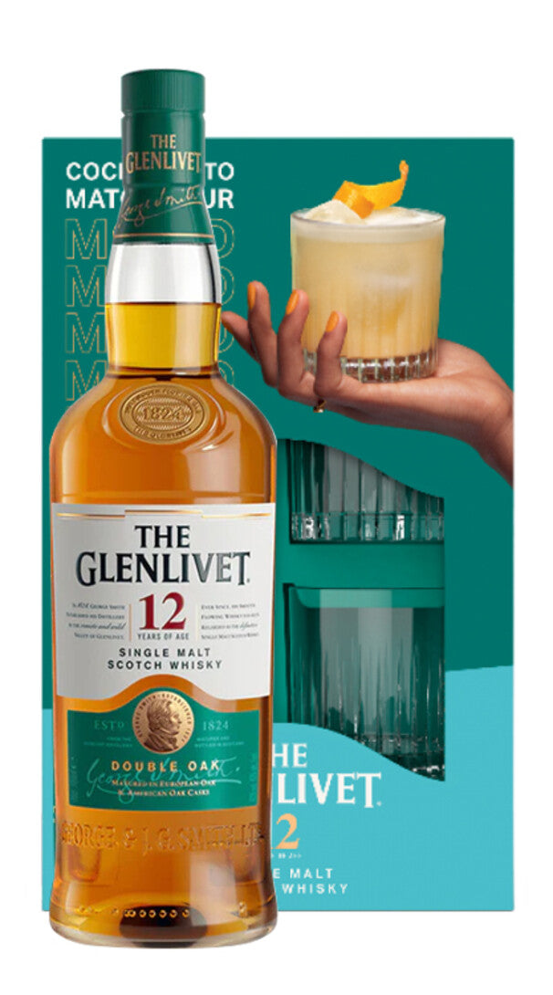 Glass Pack Whisky Single Malt 12 Anni Glenlivet