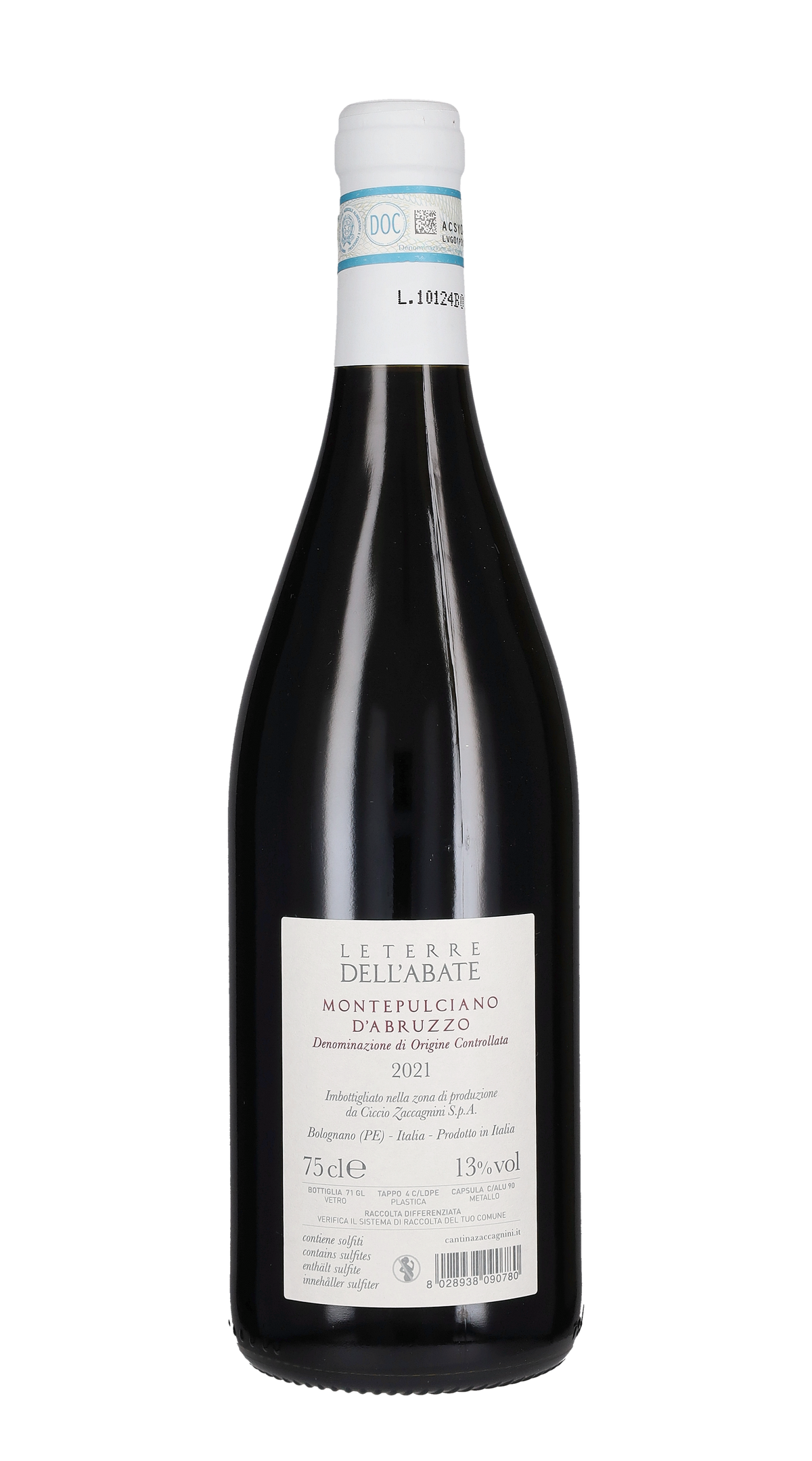 Montepulciano d'Abruzzo 'Le Terre dell'Abate' Zaccagnini 2021