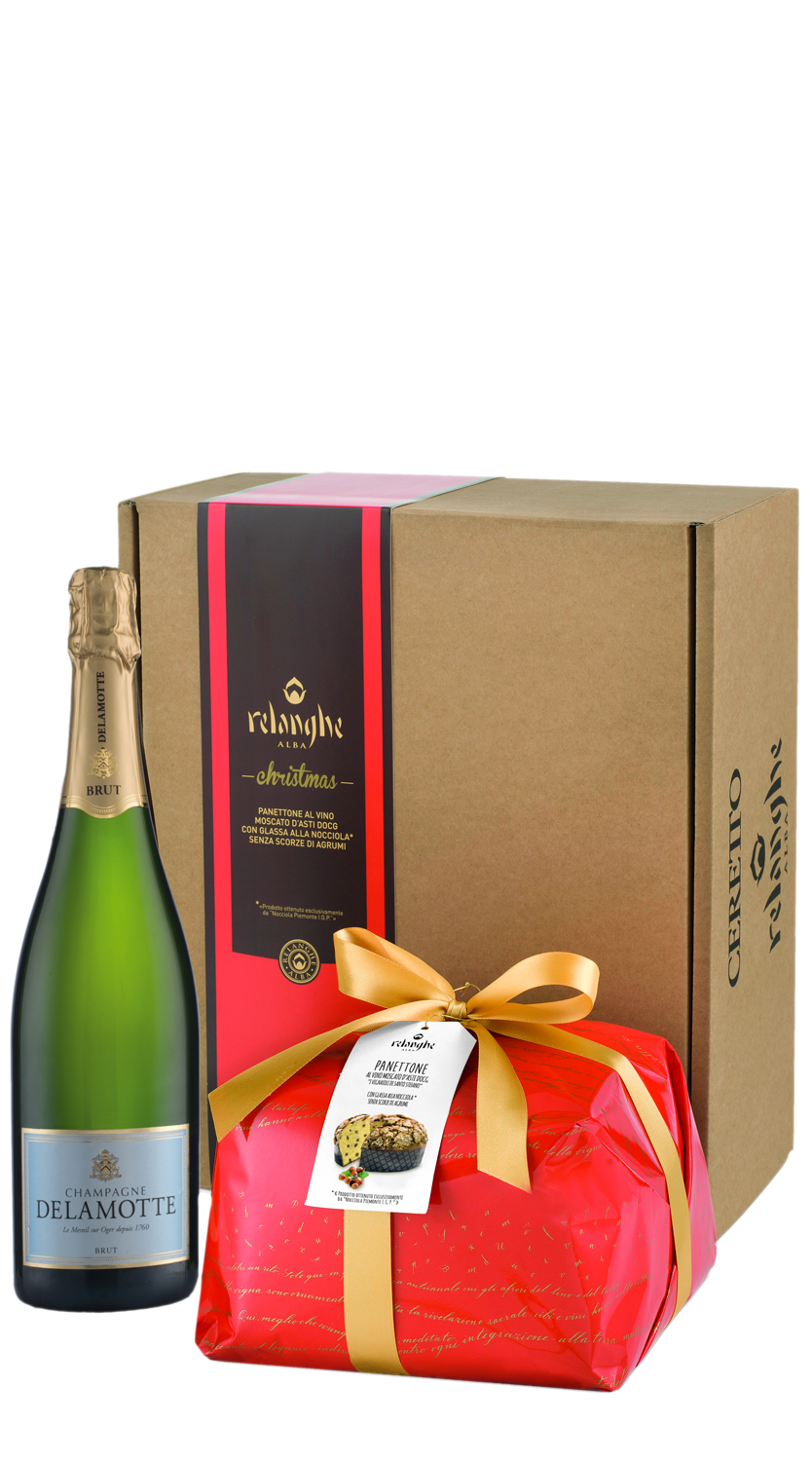 Panettone ReLanghe e Champagne Brut Delamotte