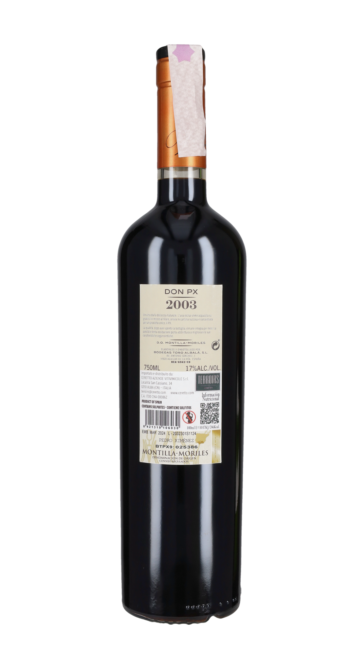 Pedro Ximenez 'Don PX' Toro Albalà 2003