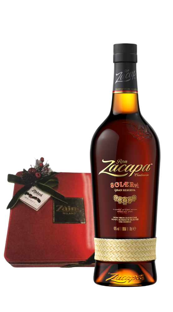Coffret de Chocolats Zaini et Rum Solera Gran Reserva Zacapa