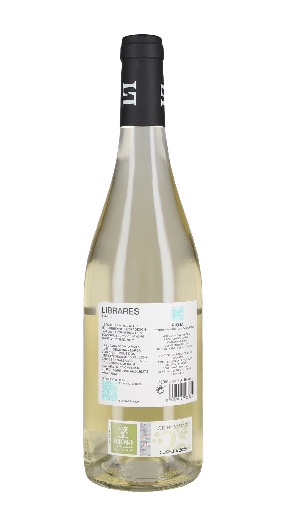 Rioja Blanco Señorio De Librares 2025