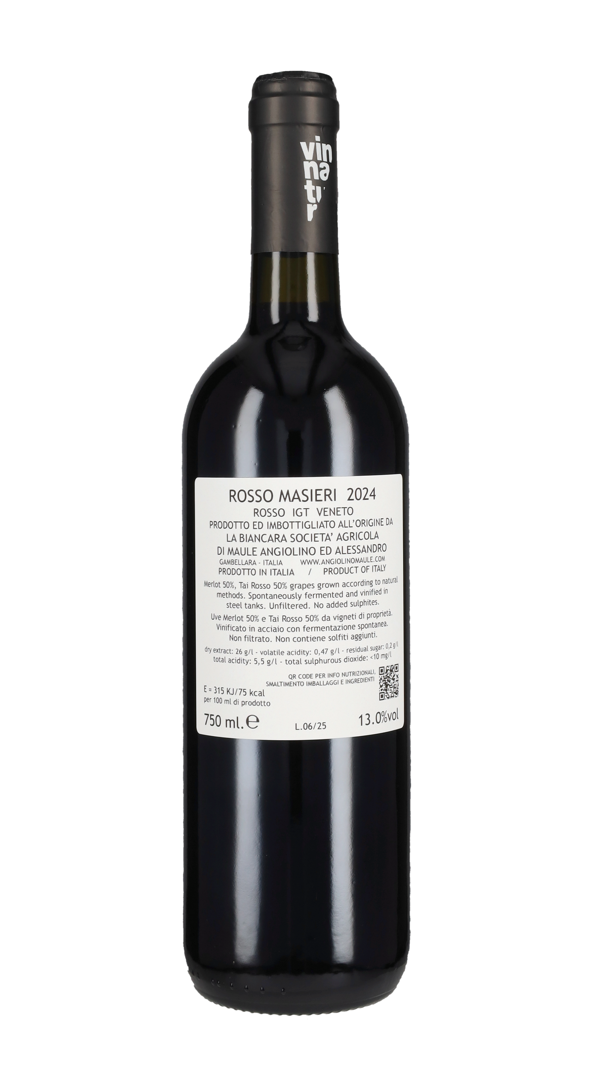 Rosso 'Masieri' Angiolino Maule - La Biancara 2024