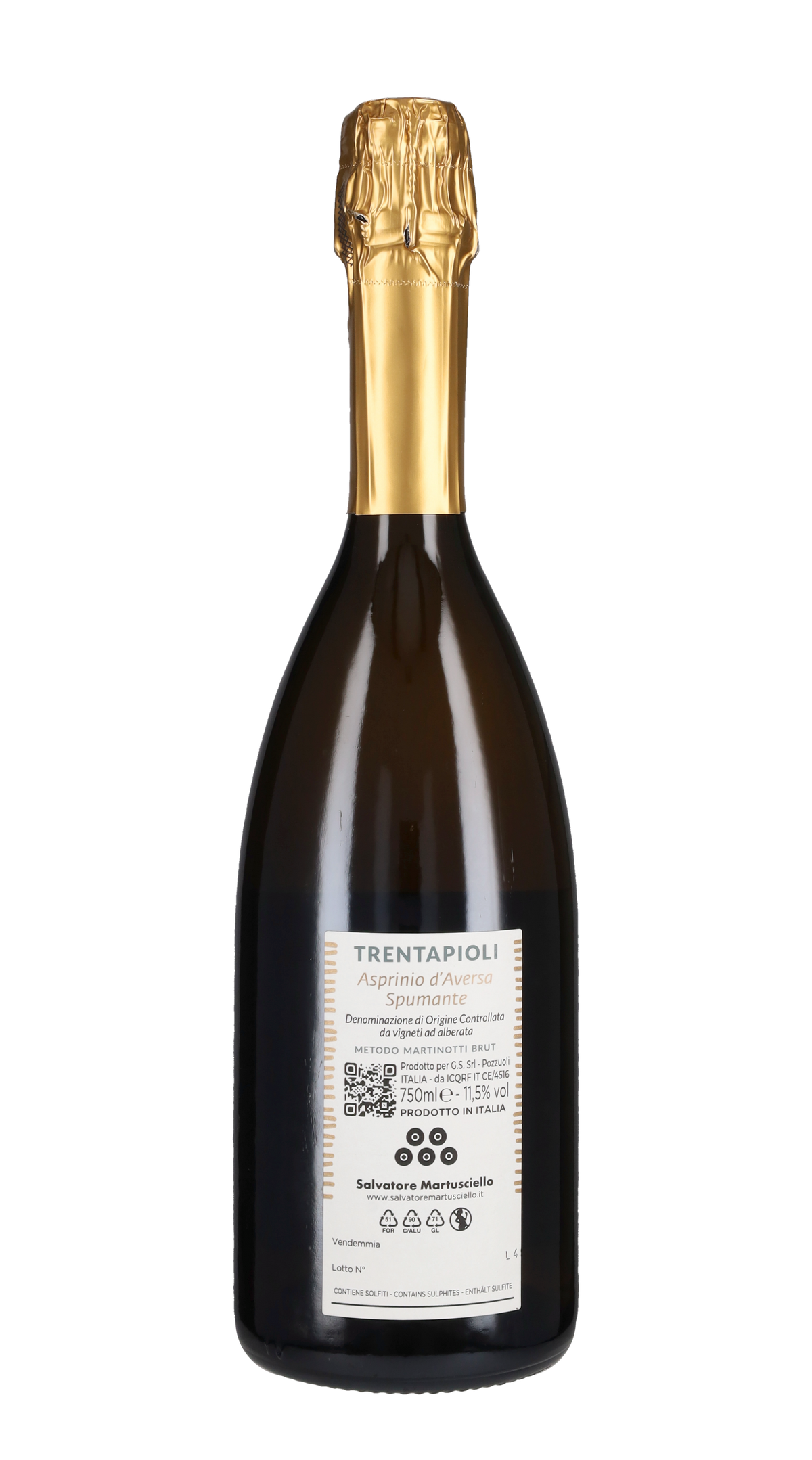 Spumante Brut di Asprinio 'Trenta Pioli' Salvatore Martusciello 2022