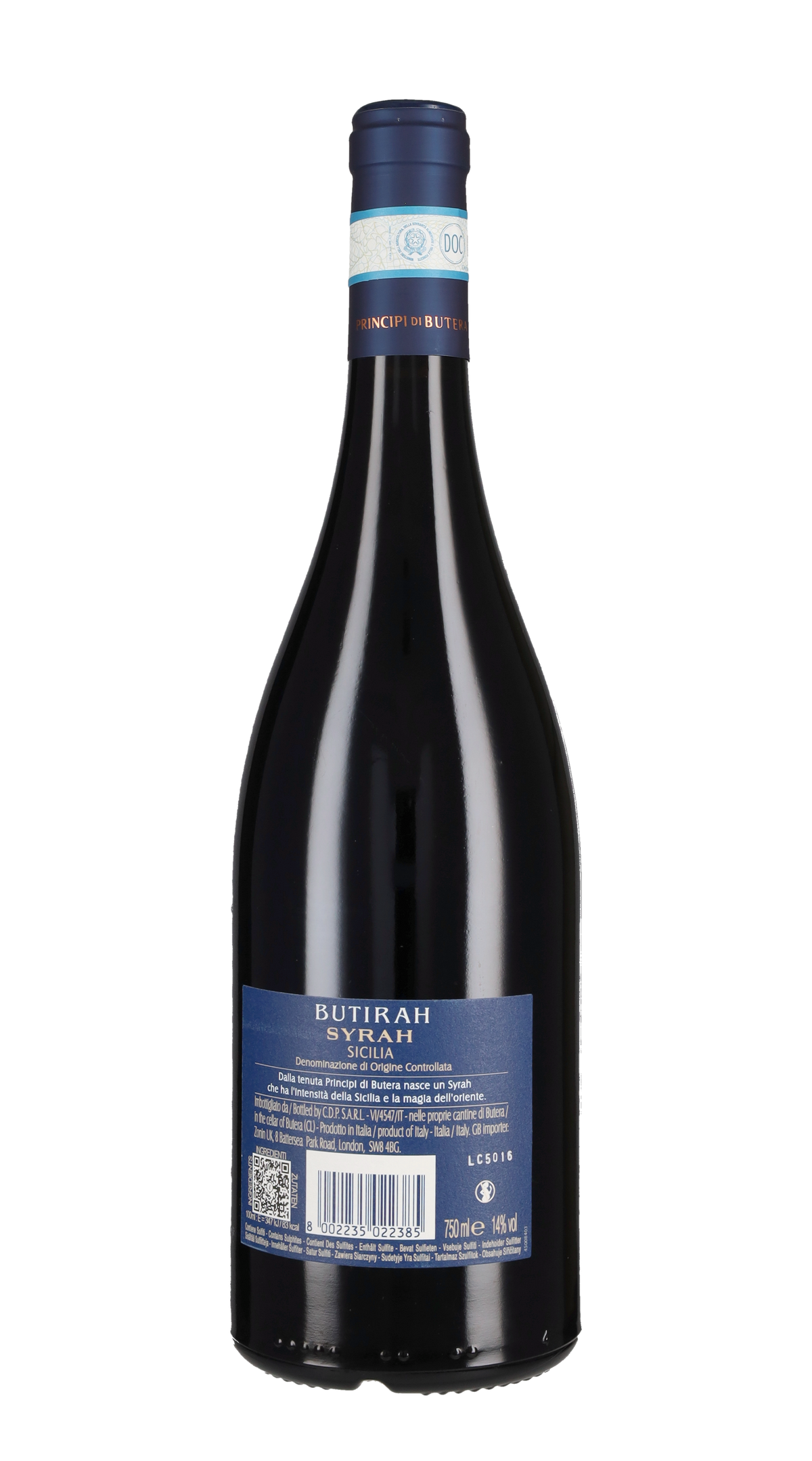 Syrah 'Butirah' Feudo Principi di Butera 2022