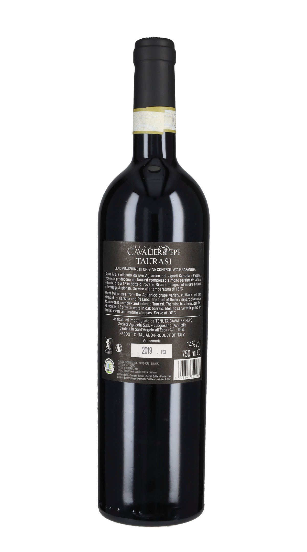 Taurasi 'Opera Mia' Tenuta Cavalier Pepe 2019