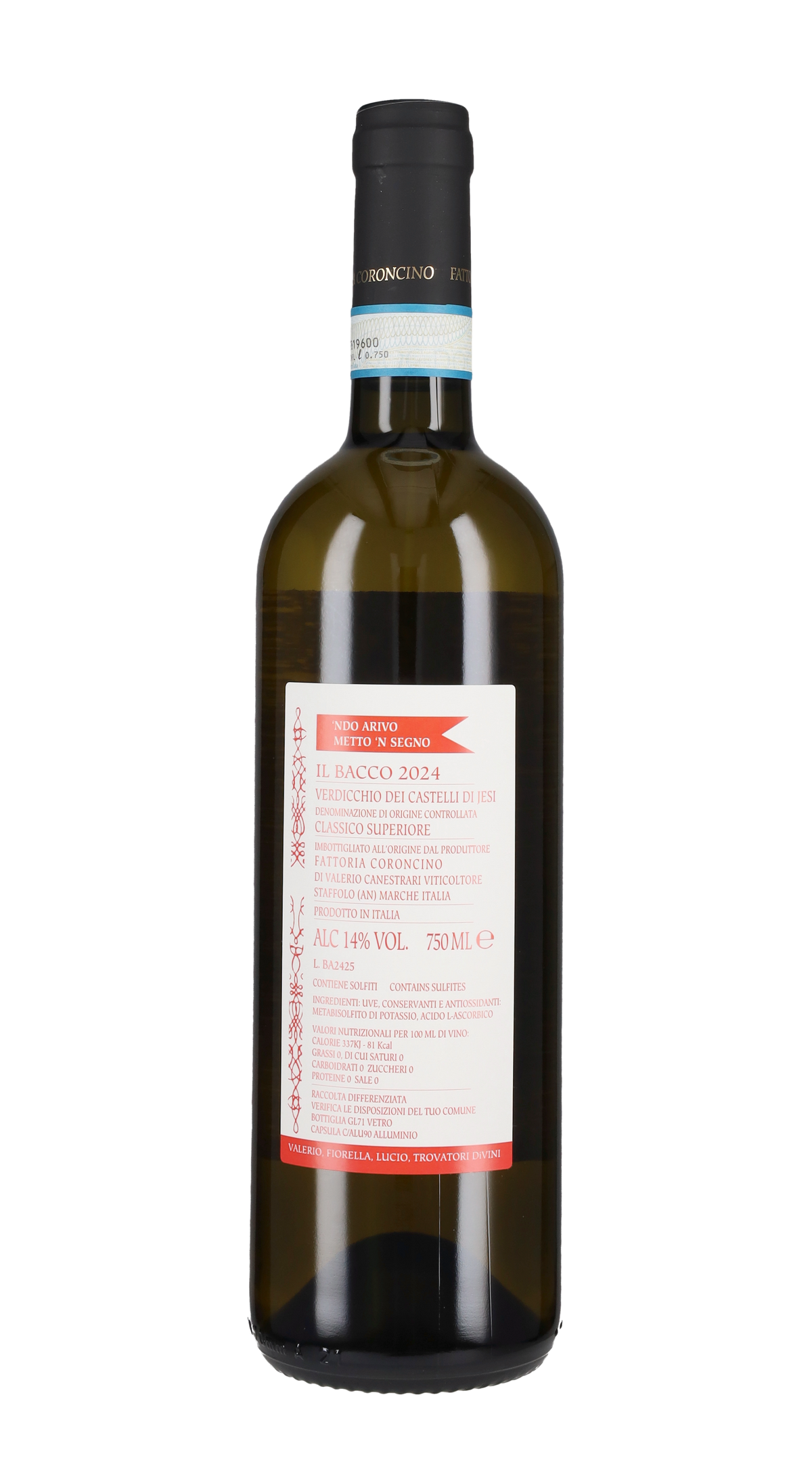 Verdicchio dei Castelli di Jesi Classico Superiore 'Il Bacco' Coroncino 2024
