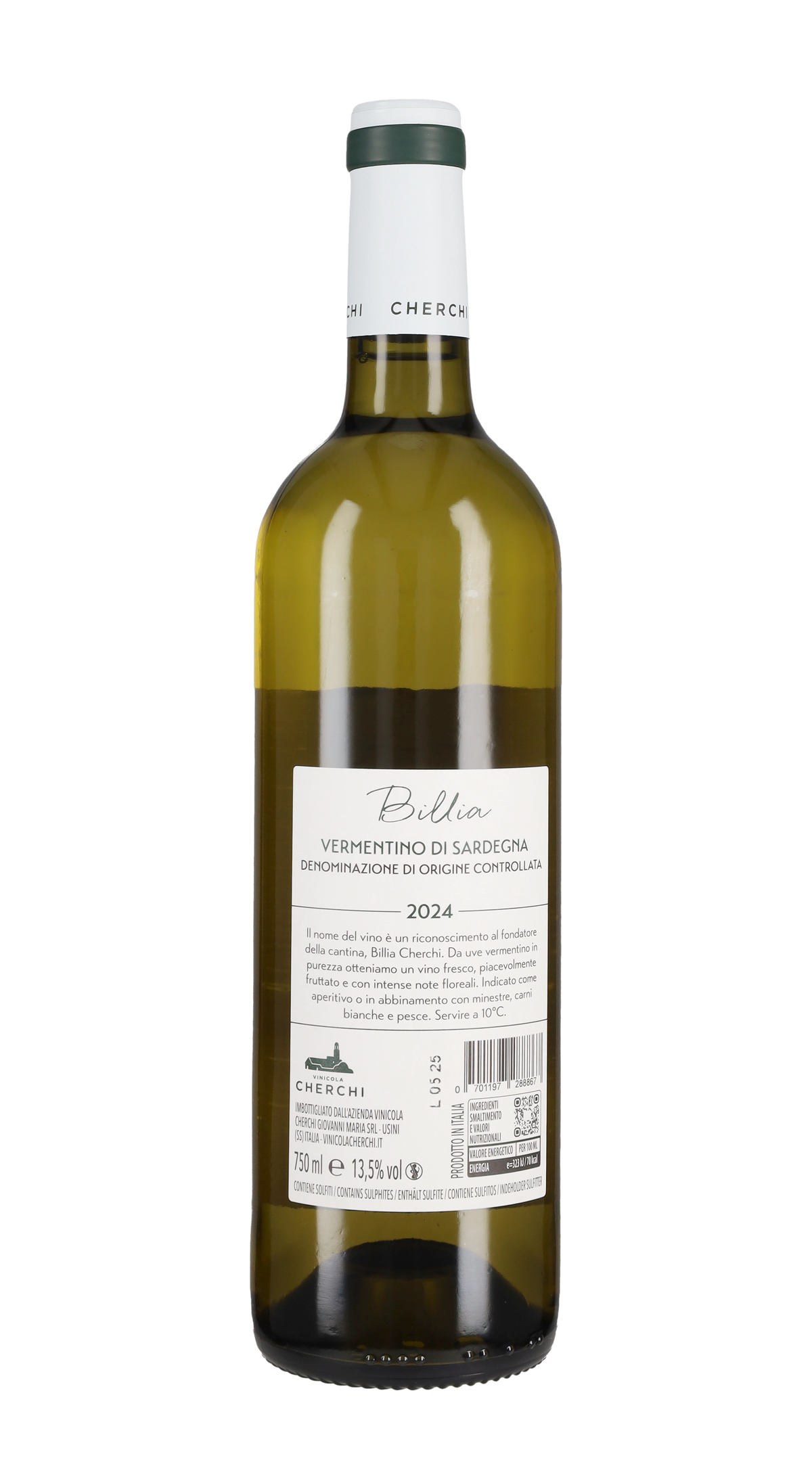 Vermentino di Sardegna 'Billia' Cherchi 2025