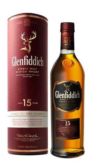 Whisky Single Malt Riserva Solera Glenfiddich 15 Anni