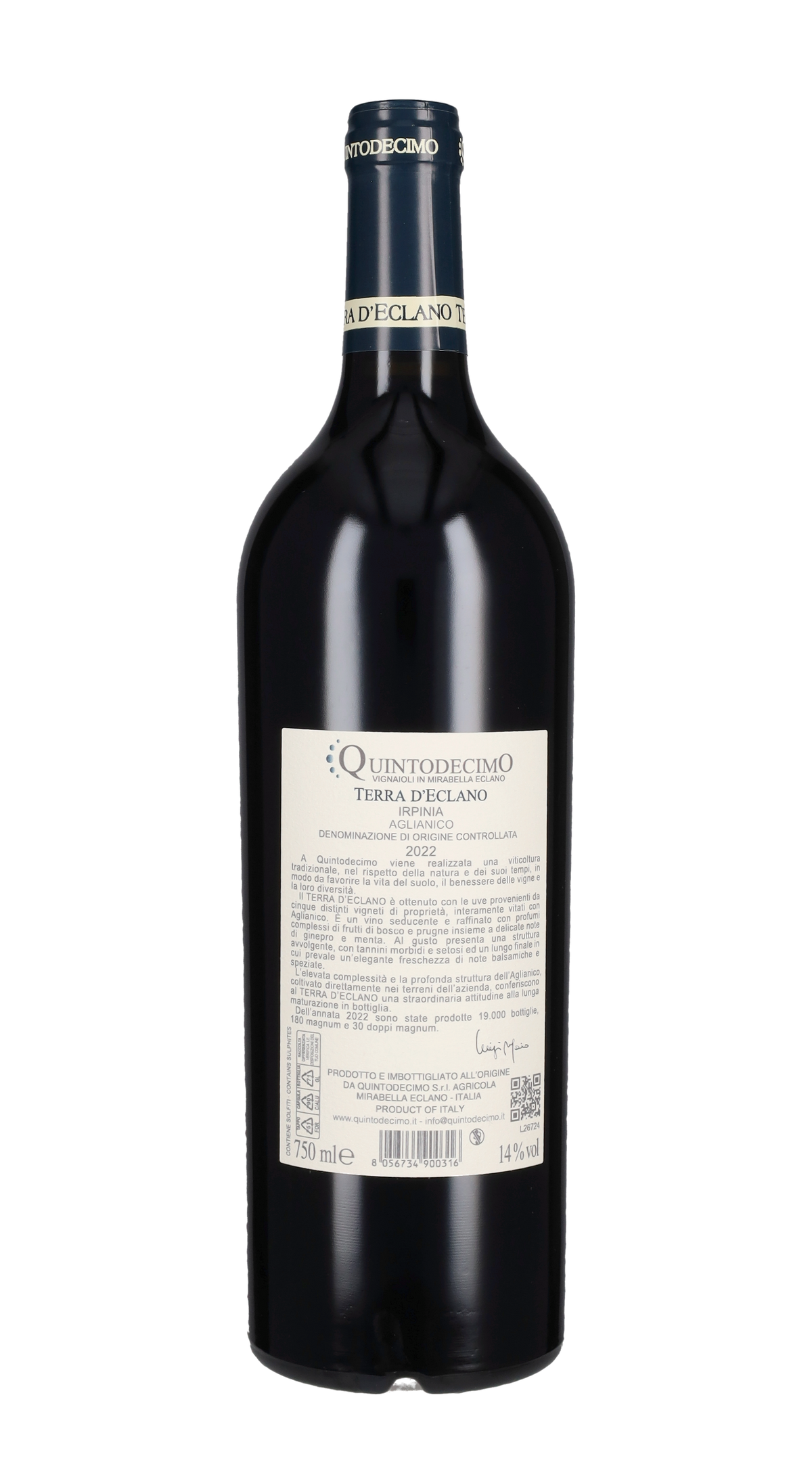 Aglianico 'Terra d'Eclano' Quintodecimo 2022