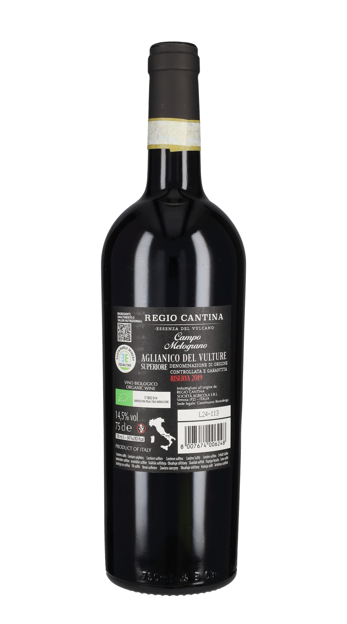 Aglianico Vulture Superiore Riserva 'Campo Melograno' Regio Cantina 2019