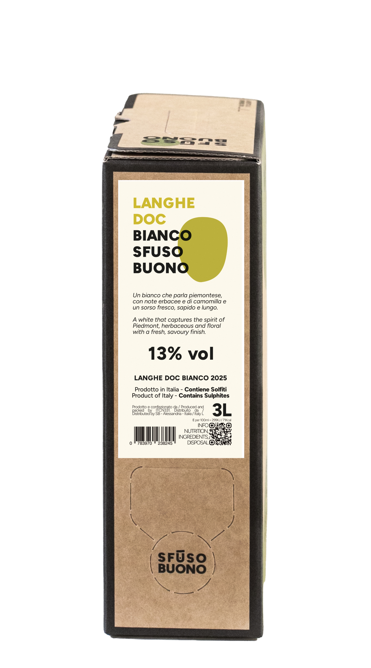 Bag in Box Langhe Bianco Sfusobuono - 3 litri