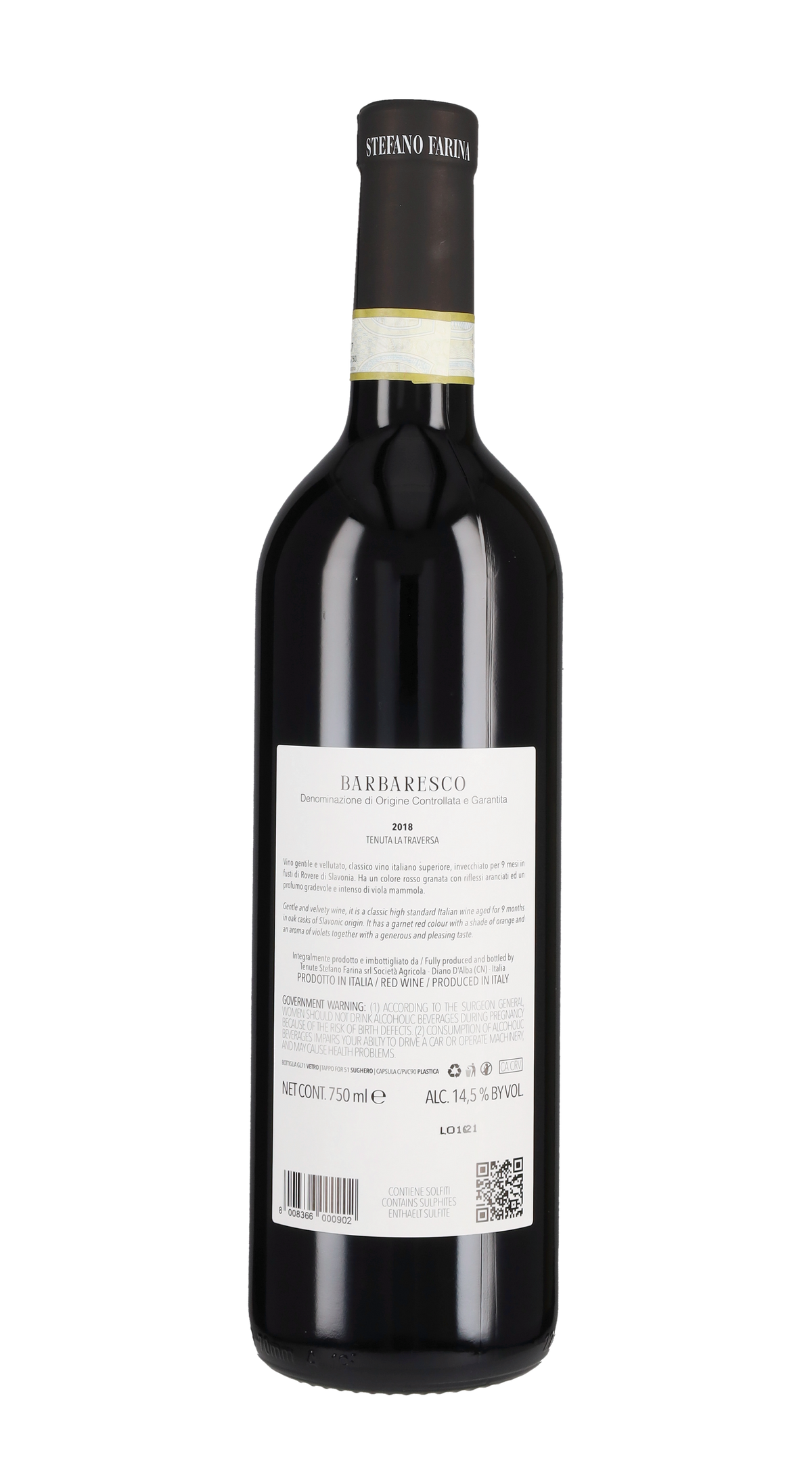 Barbaresco 'Tenuta La Traversa' Stefano Farina 2018