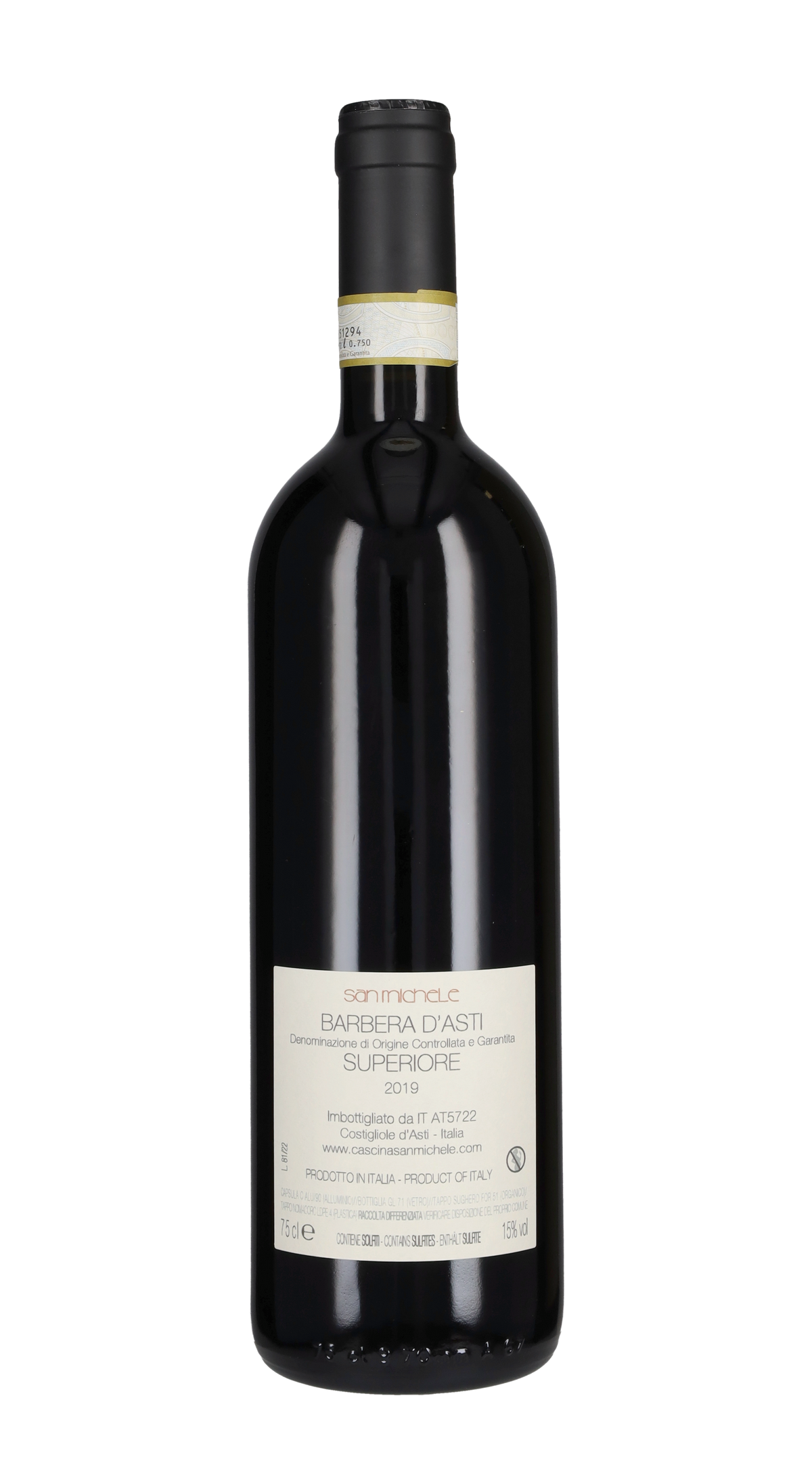 Barbera d'Asti Superiore 'San Michele' Cascina San Michele 2019