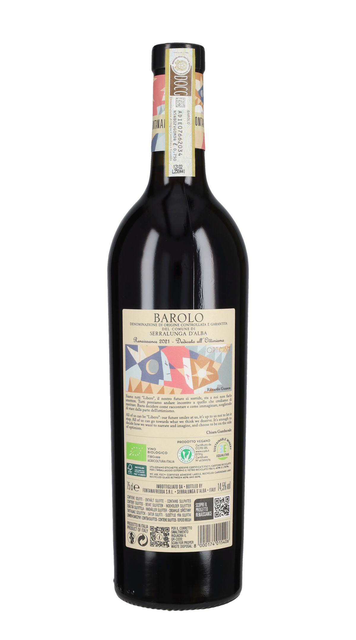 Barolo di Serralunga 'Le Righe' Fontanafredda 2021