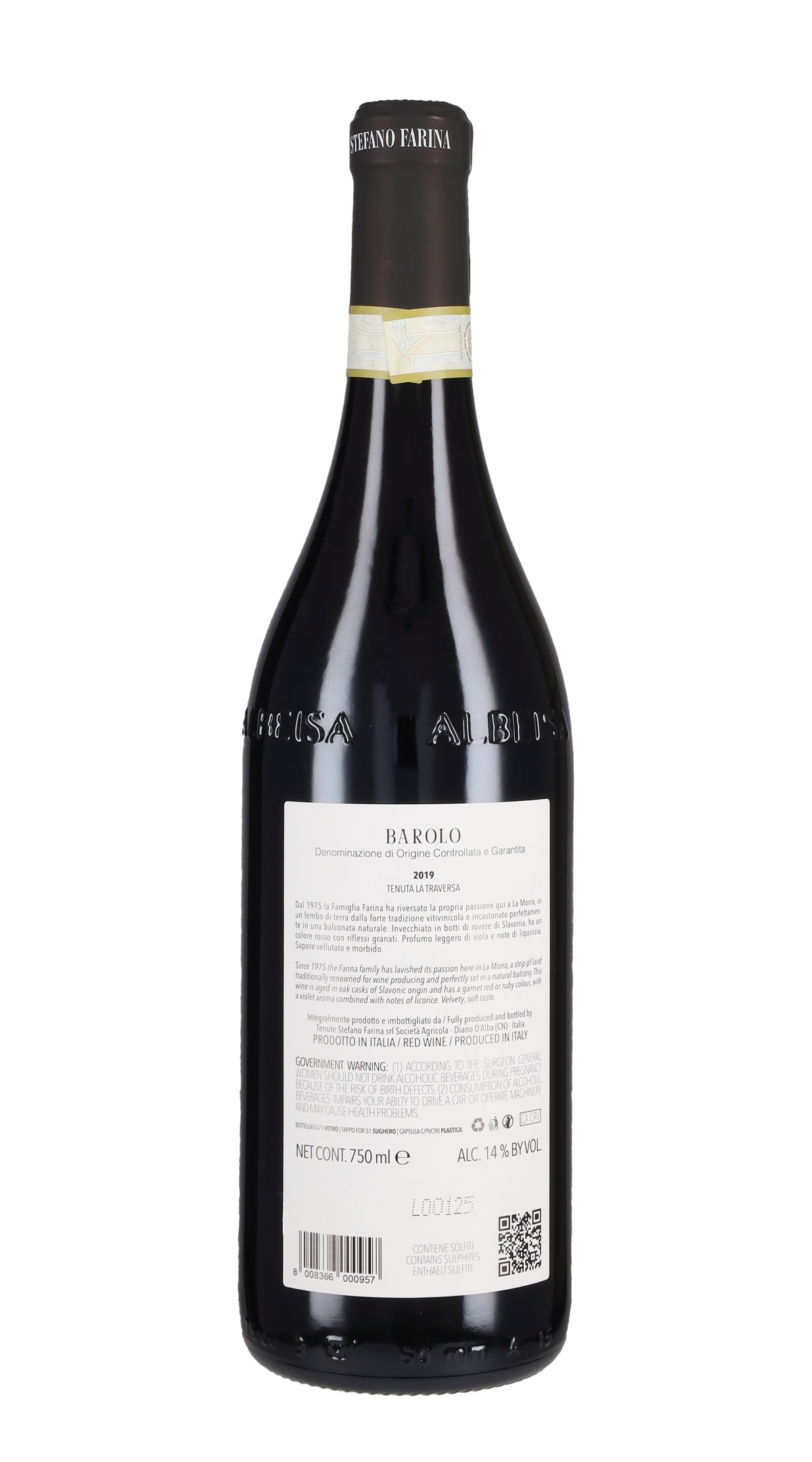 Barolo 'Tenuta La Traversa' Stefano Farina 2019