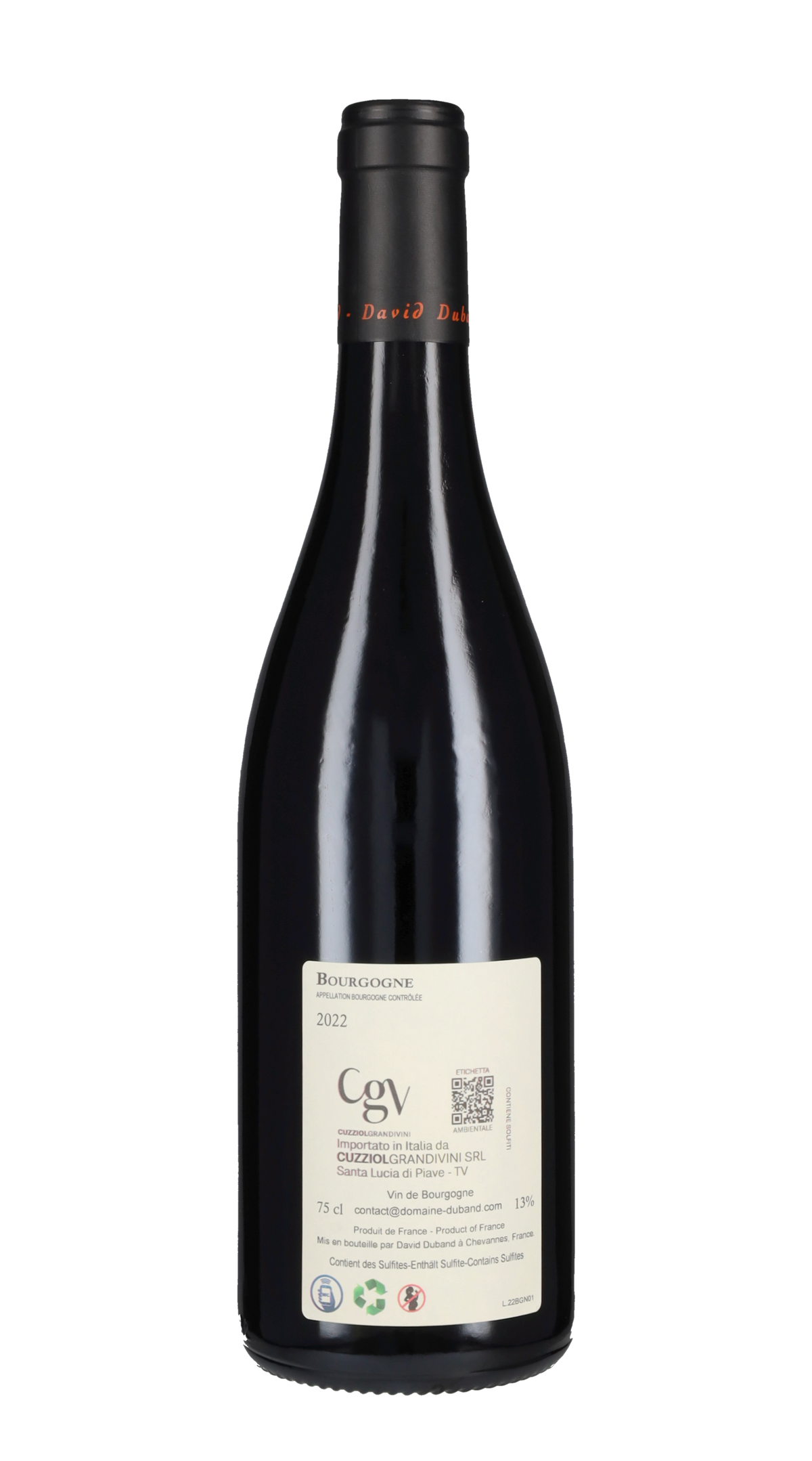 Bourgogne Rouge David Duband 2023