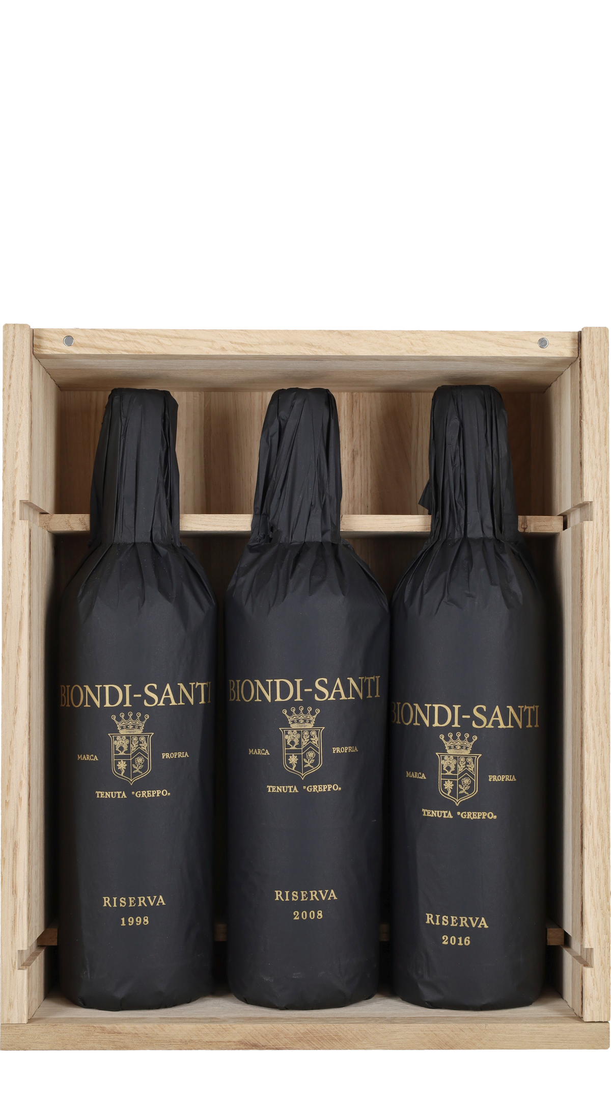 Box Verticale Brunello Riserva Biondi Santi 1998 - 2008 - 2016