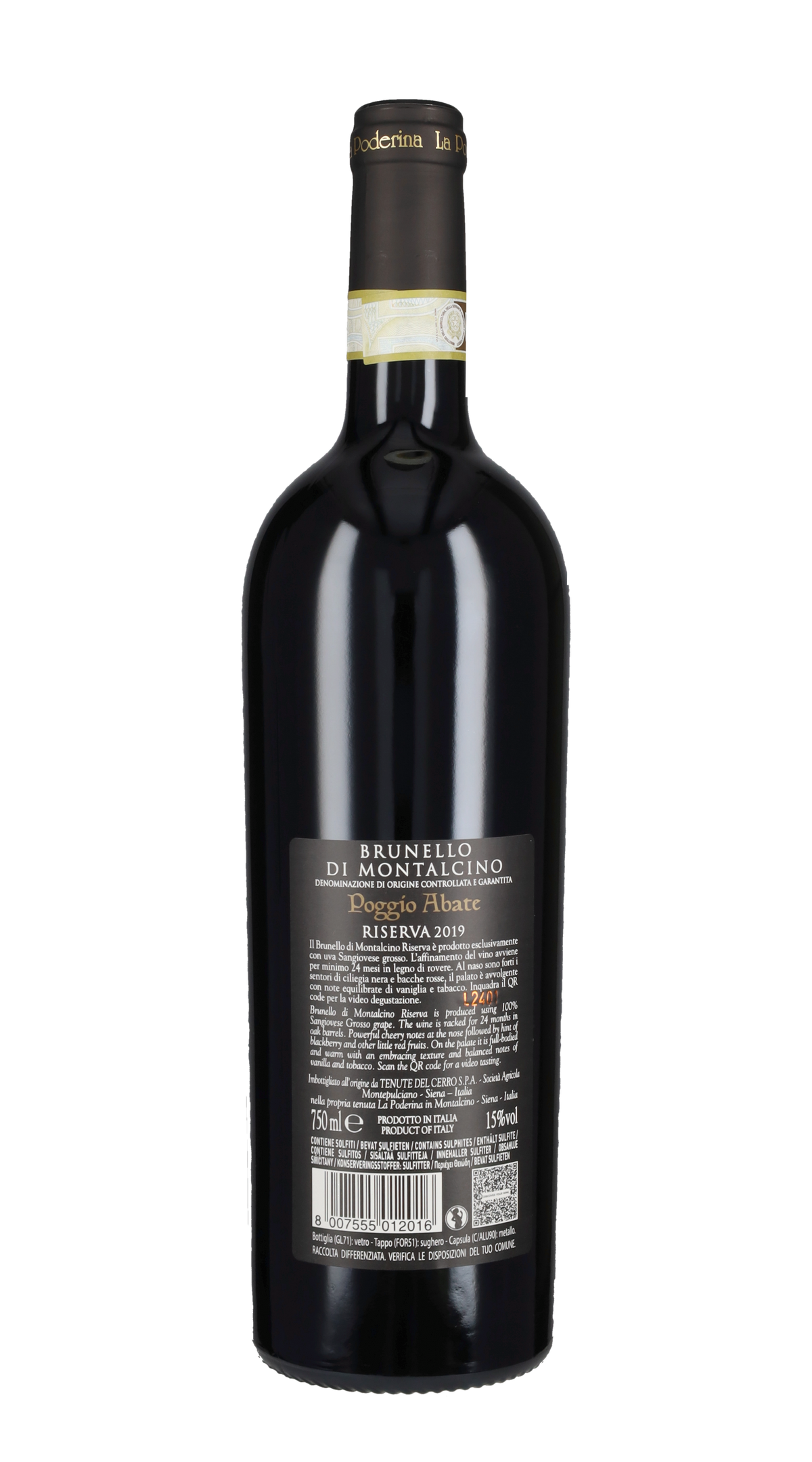 Brunello di Montalcino Riserva 'Poggio Abate' La Poderina 2019