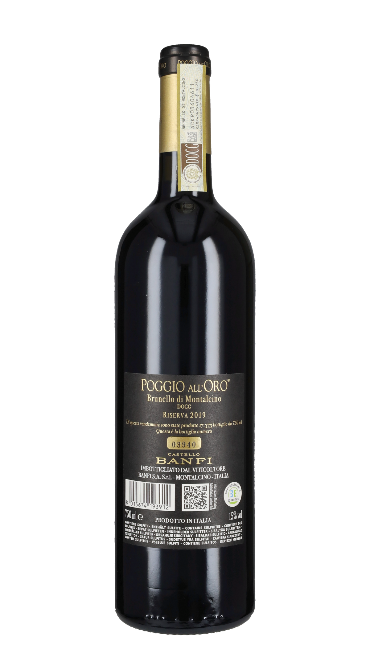Brunello di Montalcino Riserva 'Poggio all'Oro' Banfi 2019