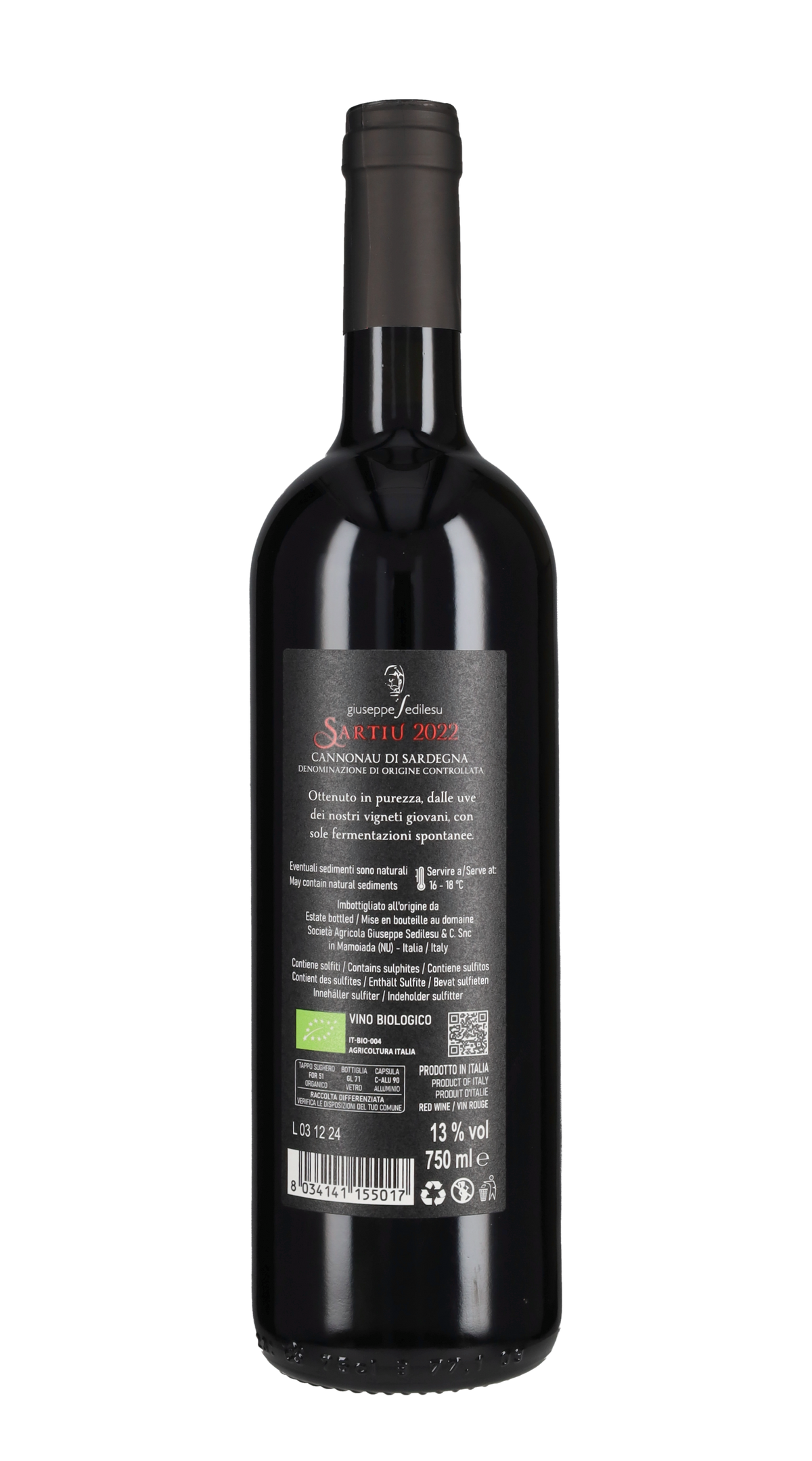 Cannonau 'Sartiu' Sedilesu 2022