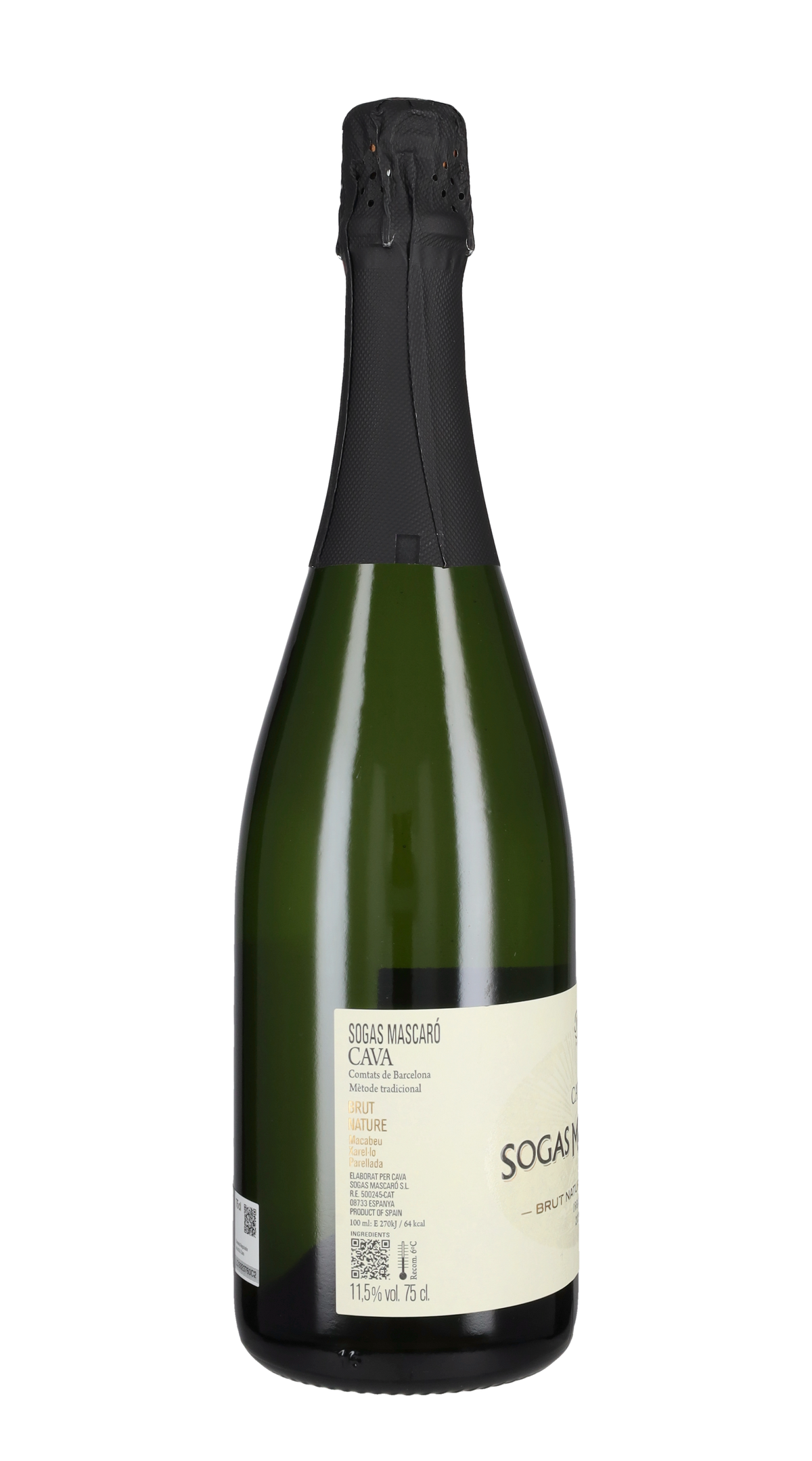Cava Brut Nature 'Organic' Sogas Mascaro 2023