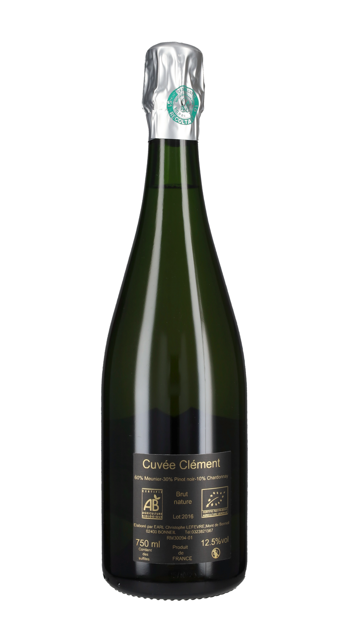 Champagne Brut Nature 'Cuvée Clement' Cristophe Lefevre 2016