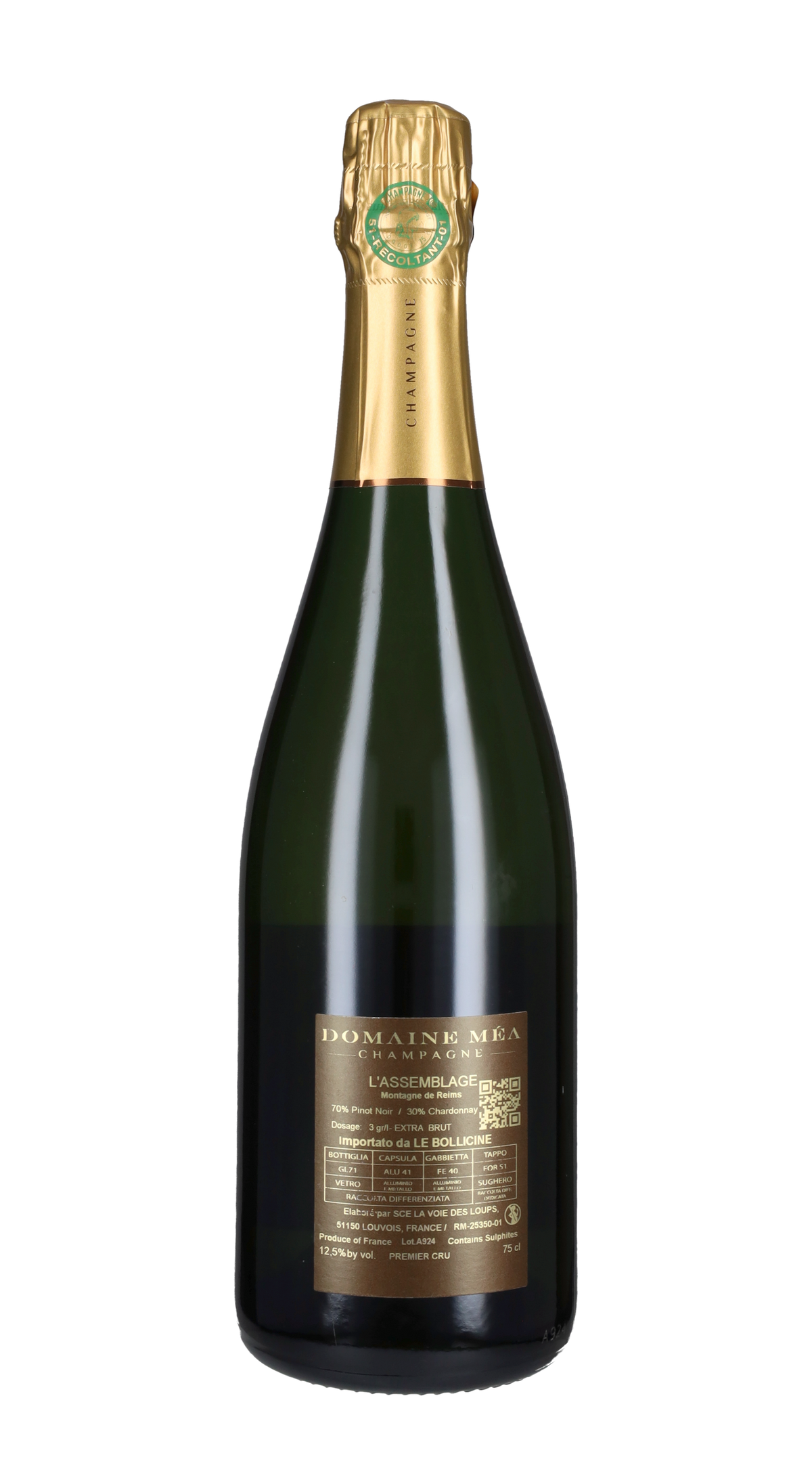 Champagne Extra Brut 1er Cru Assemblage Guy Mea