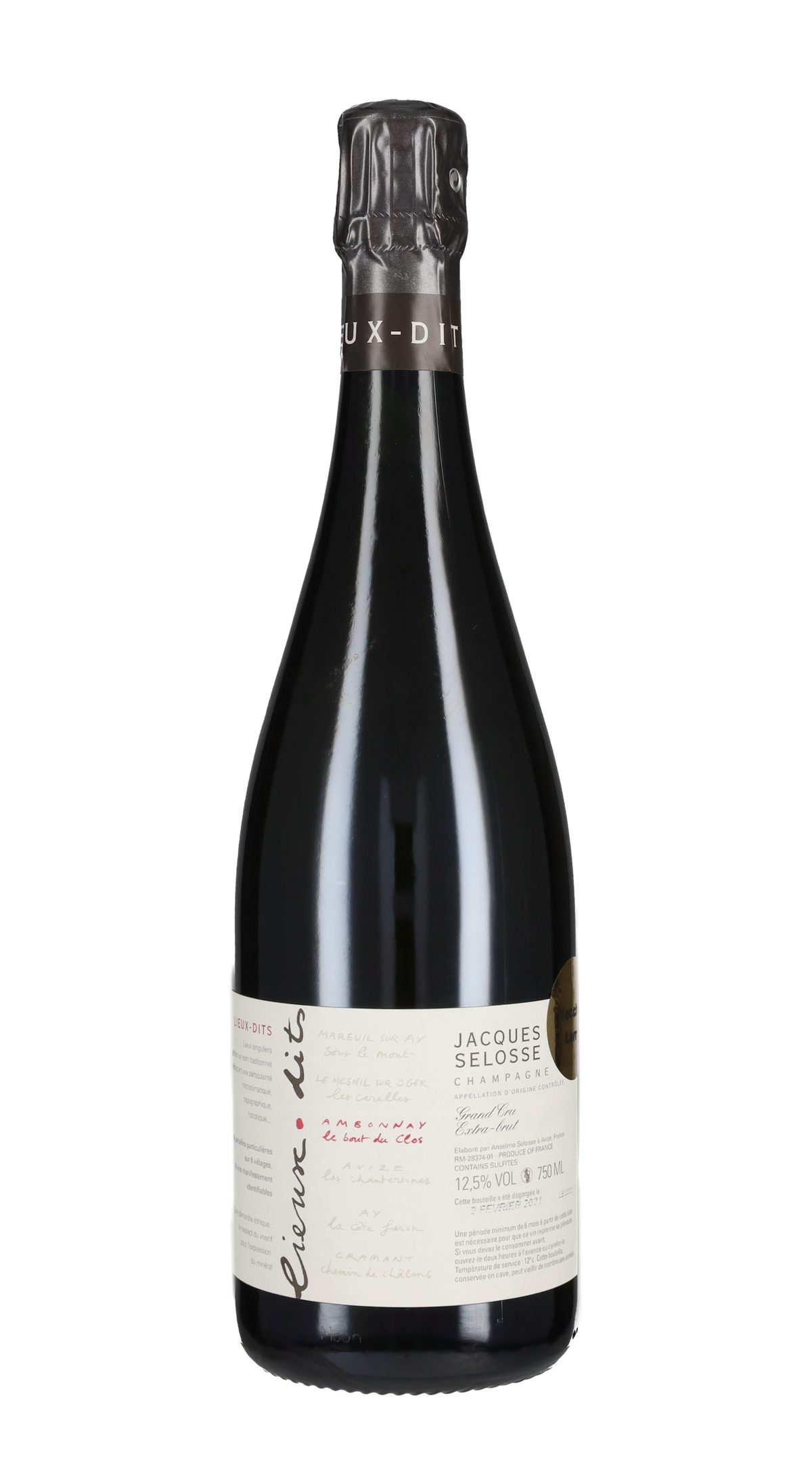 Champagne Extra Brut Grand Cru 'Le Bout Du Clos' Jacques Selosse