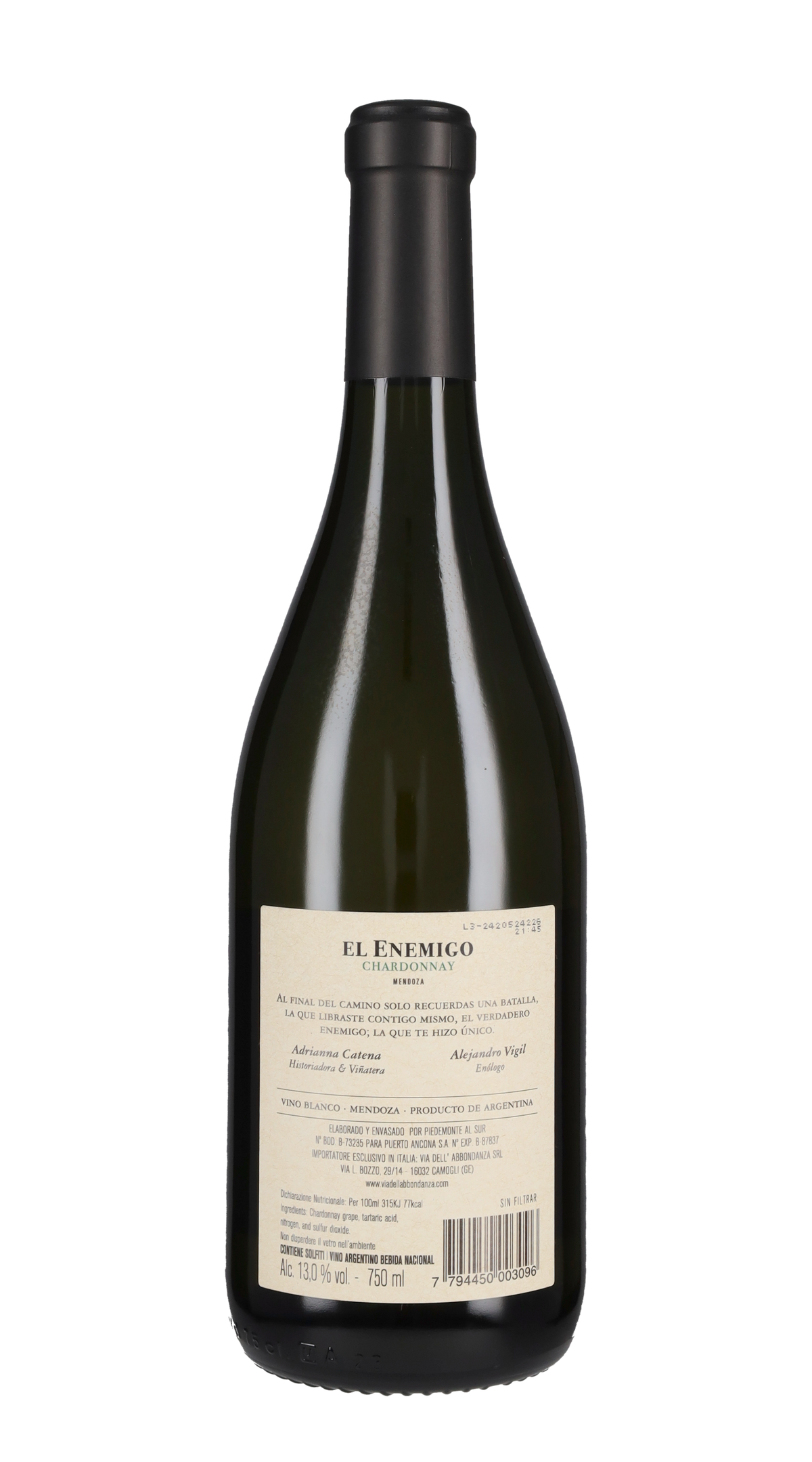 Chardonnay El Enemigo 2022