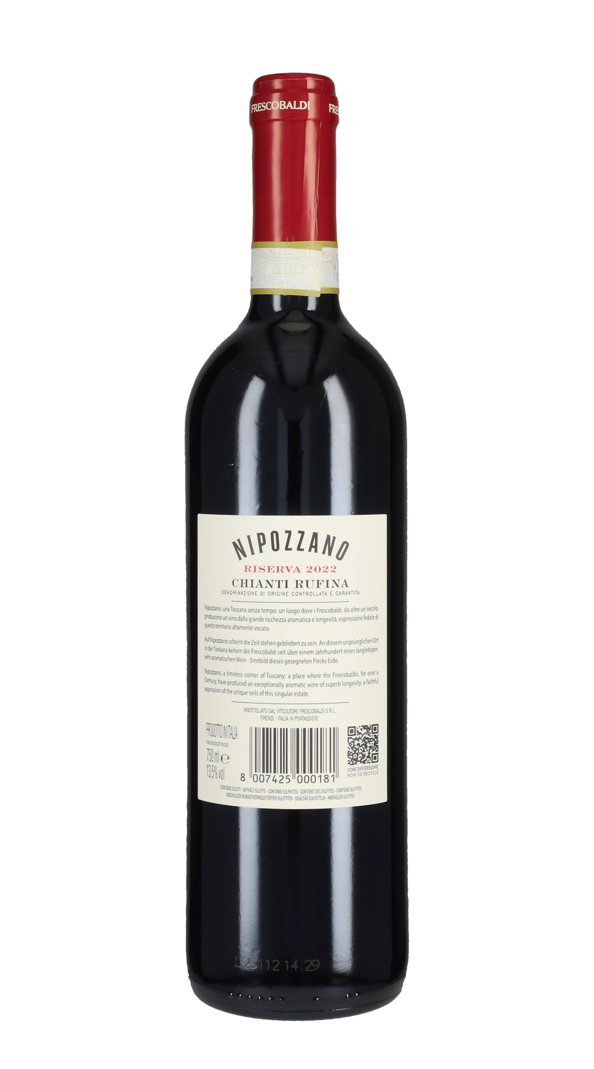 Chianti Rufina Riserva 'Nipozzano' Frescobaldi 2022
