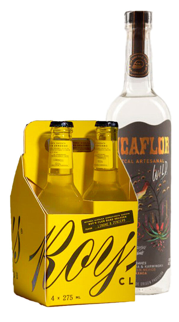 Cocktail Box Roy's Mezcal Mule (Hard Seltzer Limone e Zenzero, Mezcal Artesanal Picaflor)