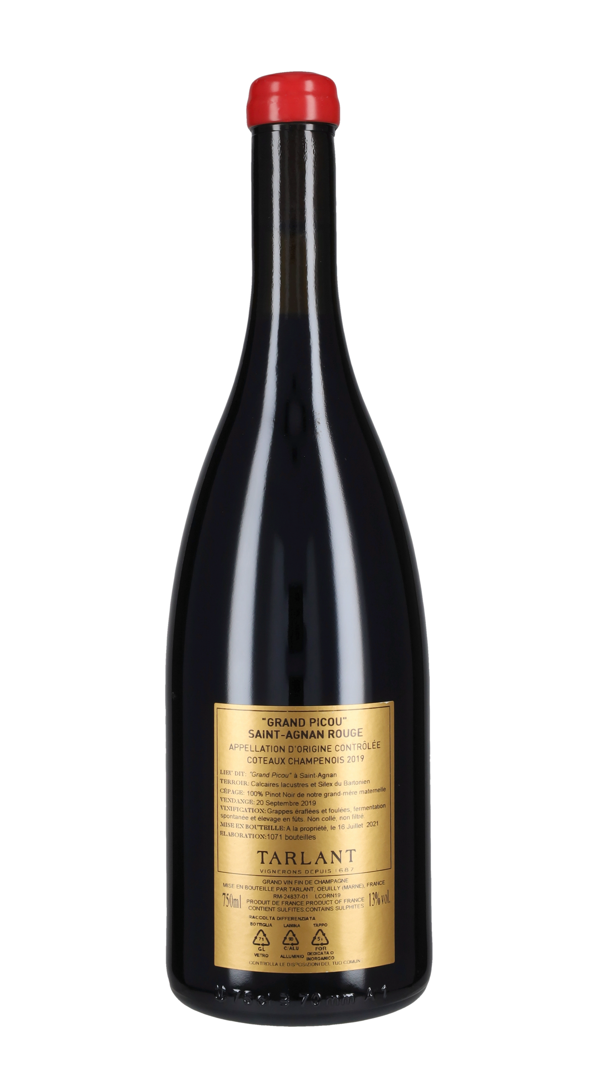 Coteaux Champenoise Rouge 'Grand Picou' Tarlant 2019
