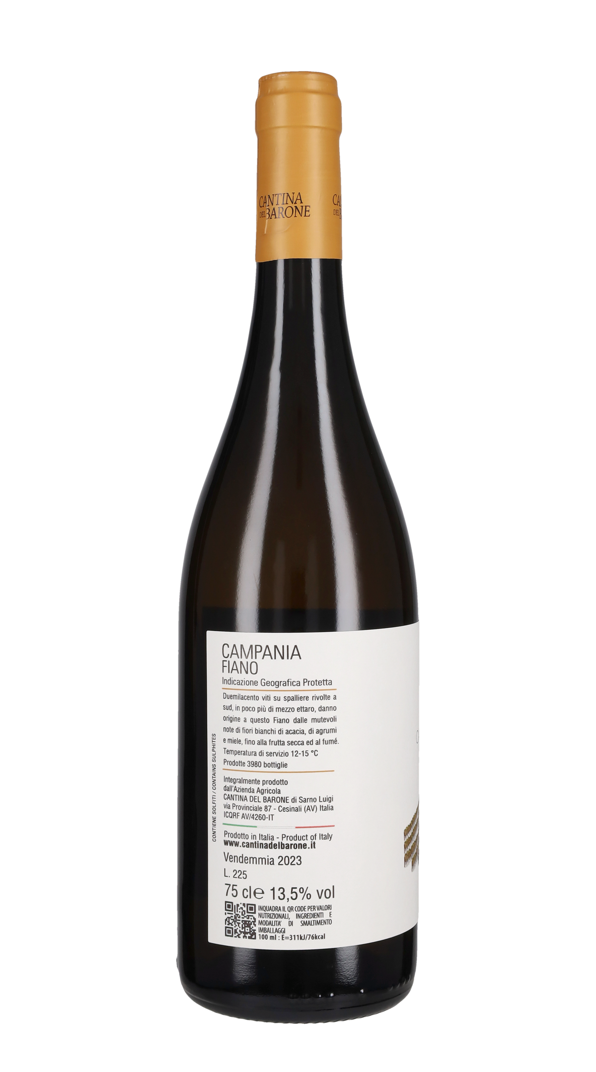 Fiano 'Particella 928' Cantina del Barone 2023