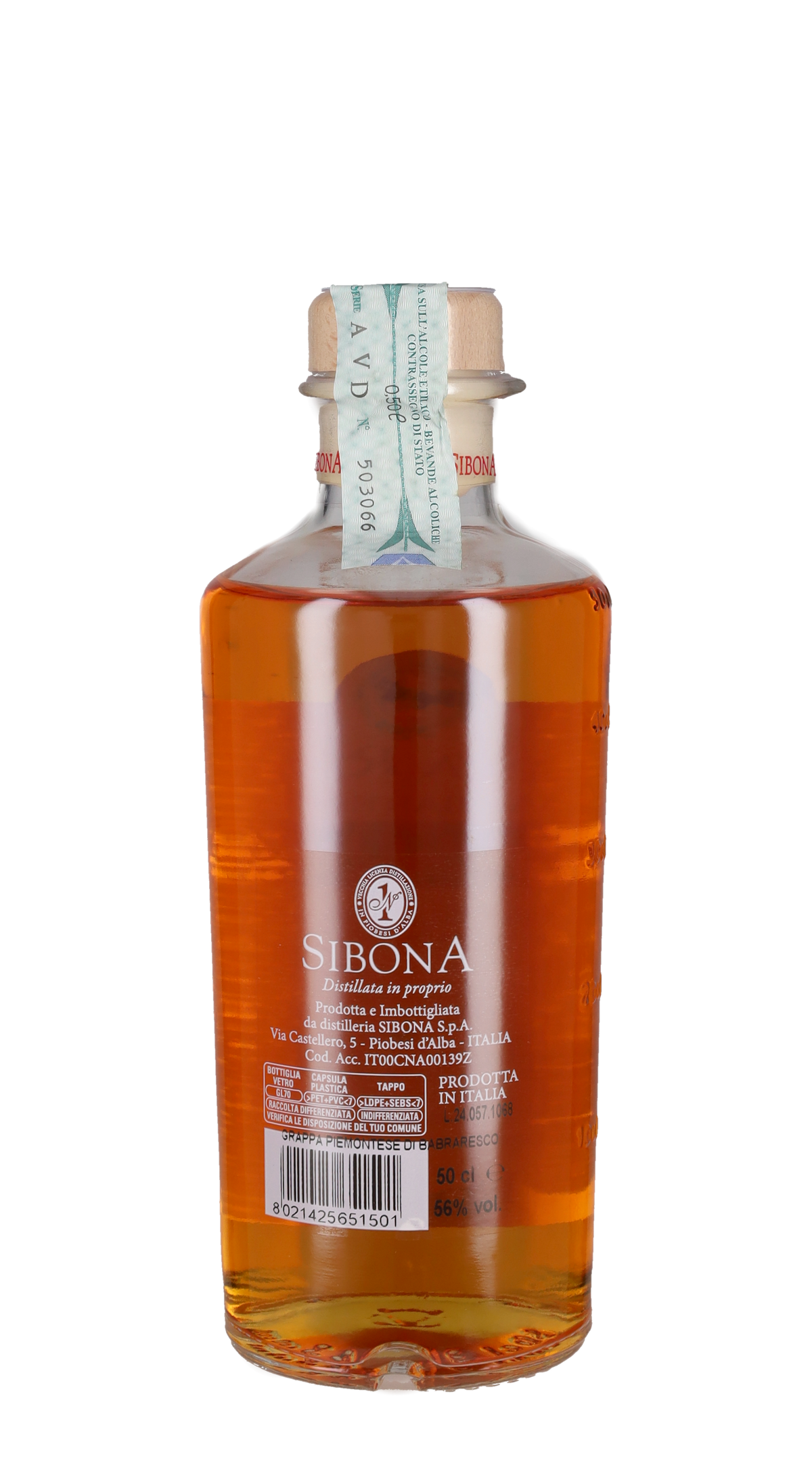 Grappa di Barbaresco Riserva 'Tuttogrado' Sibona - 50cl