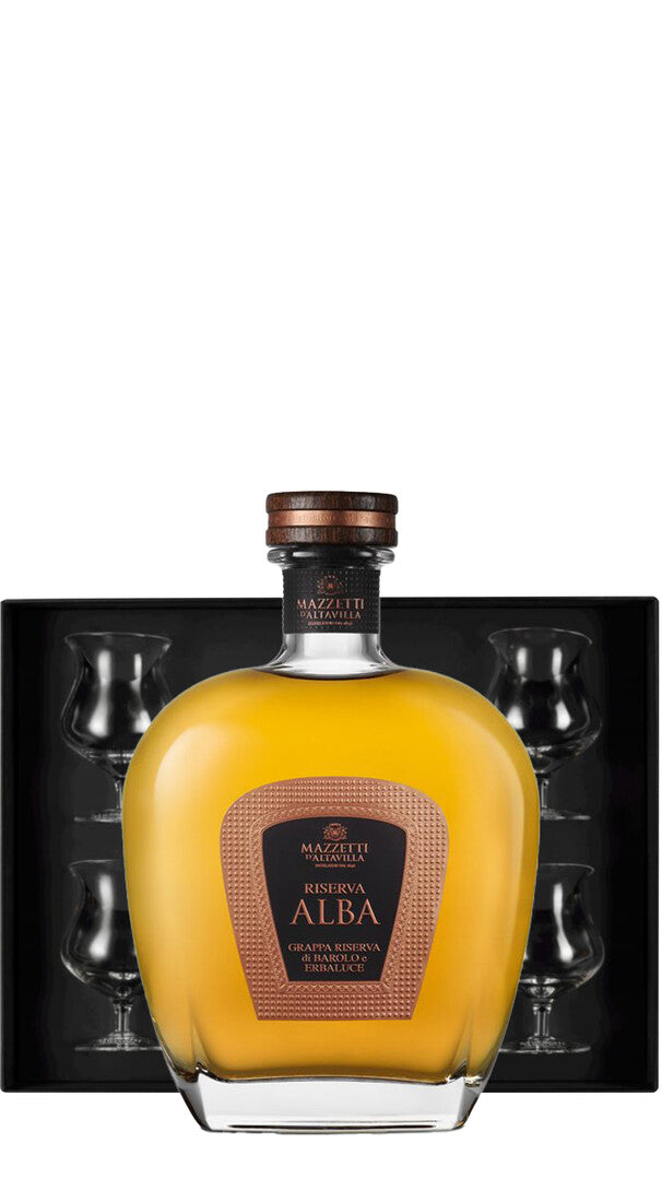 Glass Pack Grappa Riserva 'Alba' Mazzetti d'Altavilla - 70cl